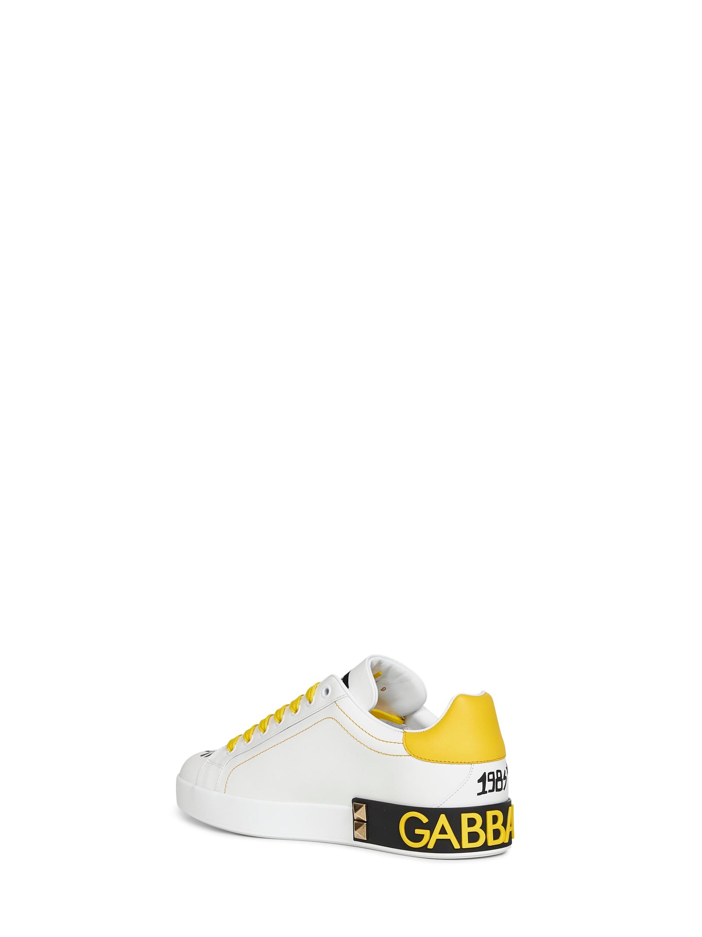 Dolce & Gabbana Men White Leather Portofino Sneakers DOLCE & GABBANA