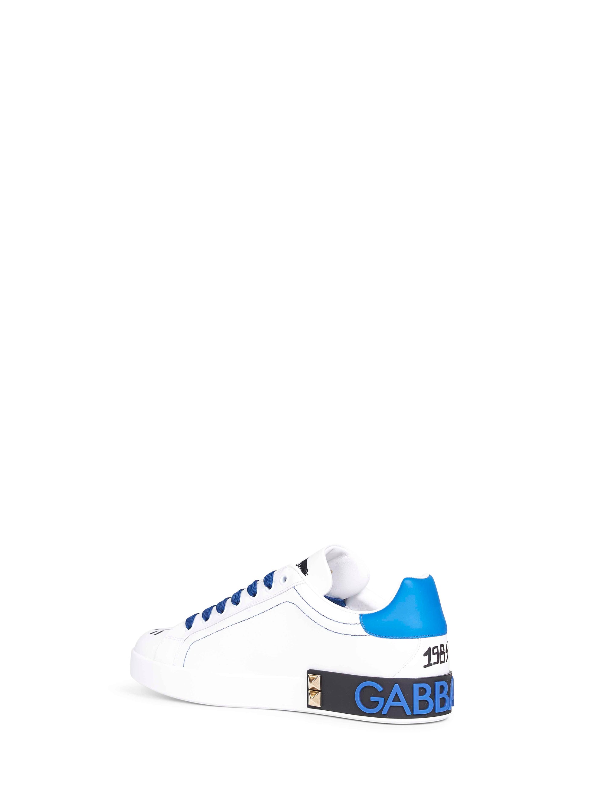 Dolce & Gabbana Men White Leather Portofino Sneakers DOLCE & GABBANA