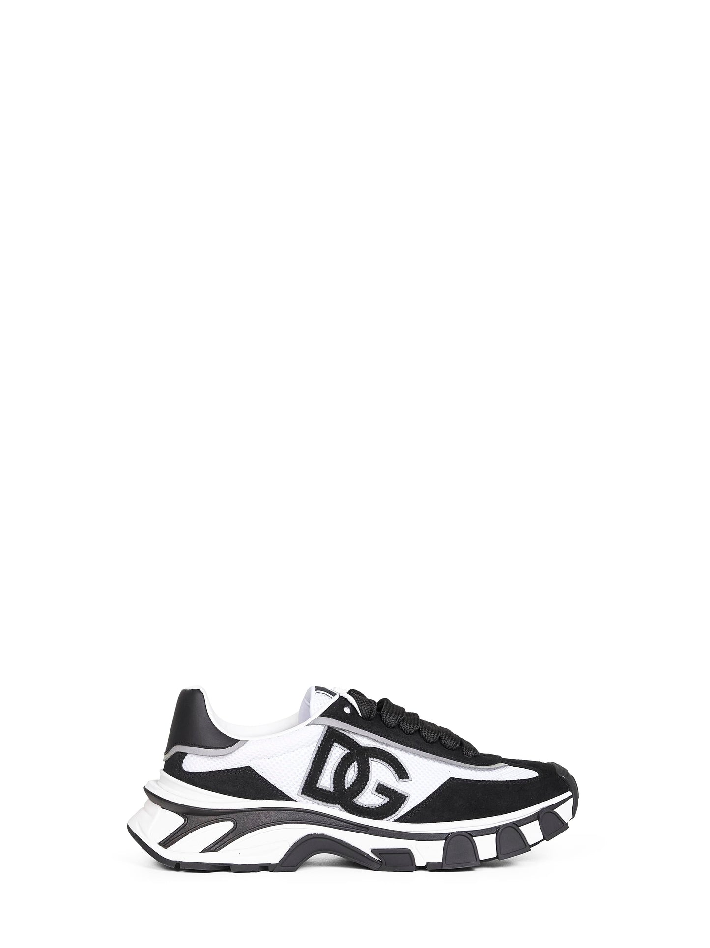 Dolce & Gabbana Men White And Black Dg Country Road Sneakers DOLCE & GABBANA