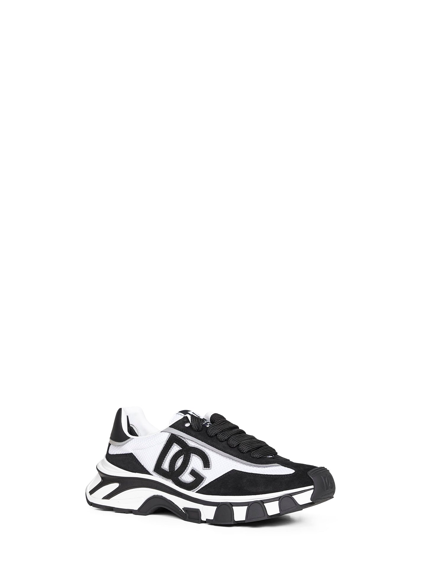 Dolce & Gabbana Men White And Black Dg Country Road Sneakers DOLCE & GABBANA
