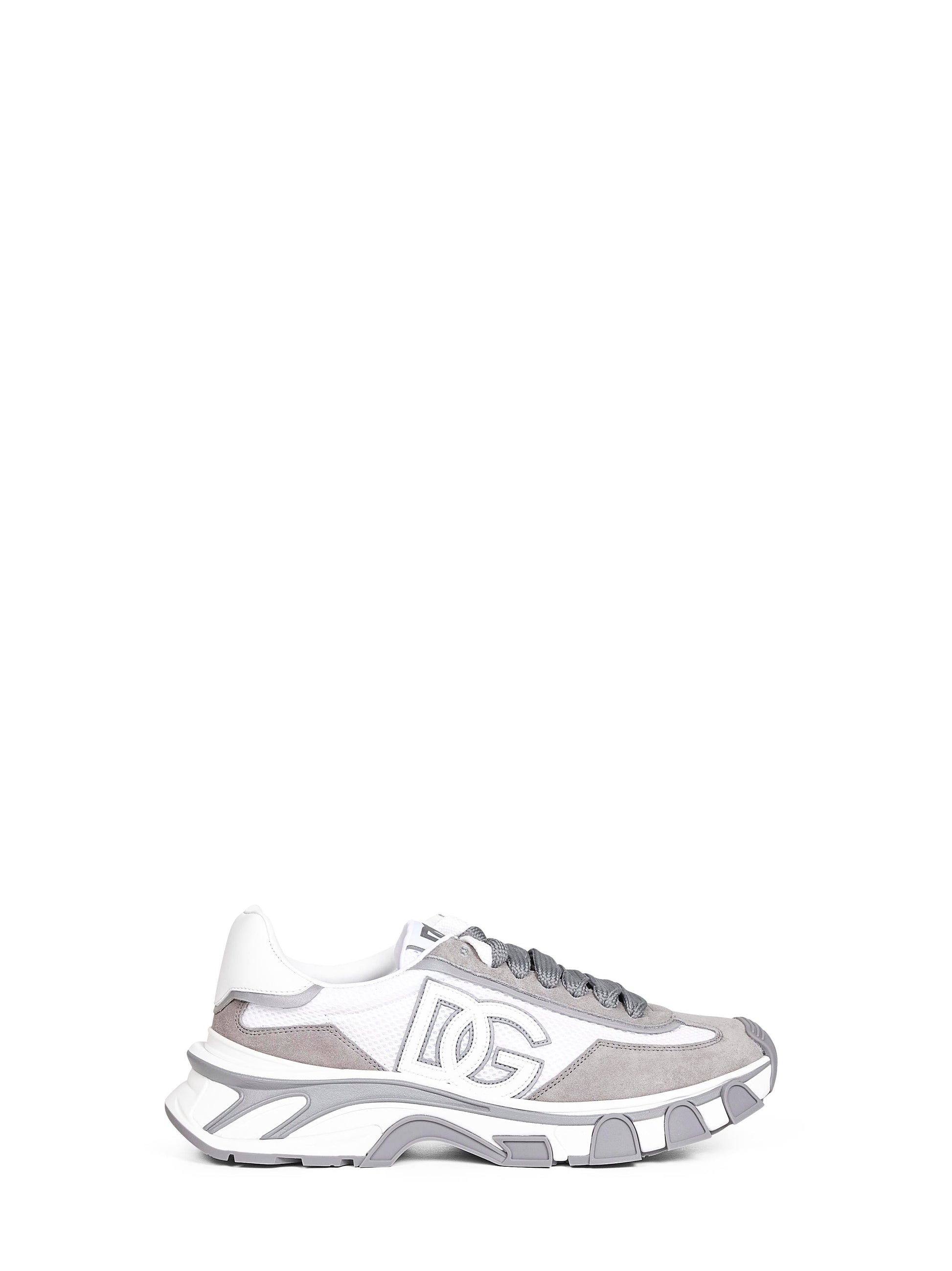 Dolce & Gabbana Men White And Grey Dg Country Road Sneakers DOLCE & GABBANA