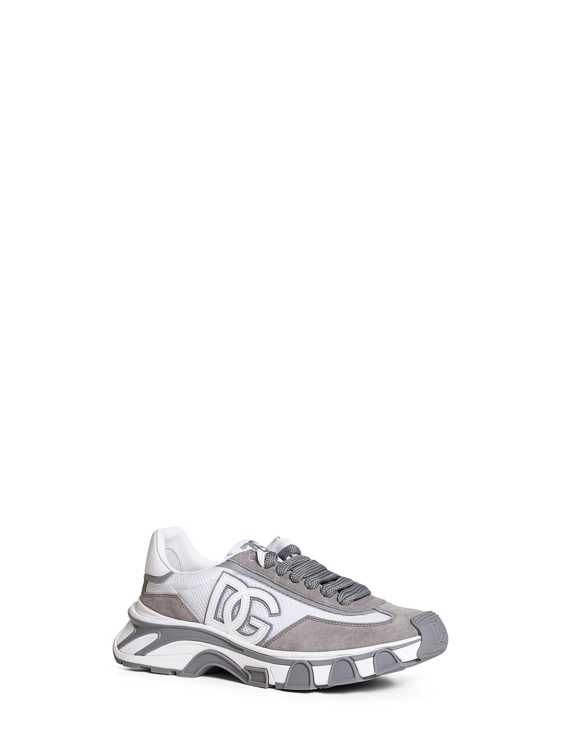 Dolce & Gabbana Men White And Grey Dg Country Road Sneakers DOLCE & GABBANA