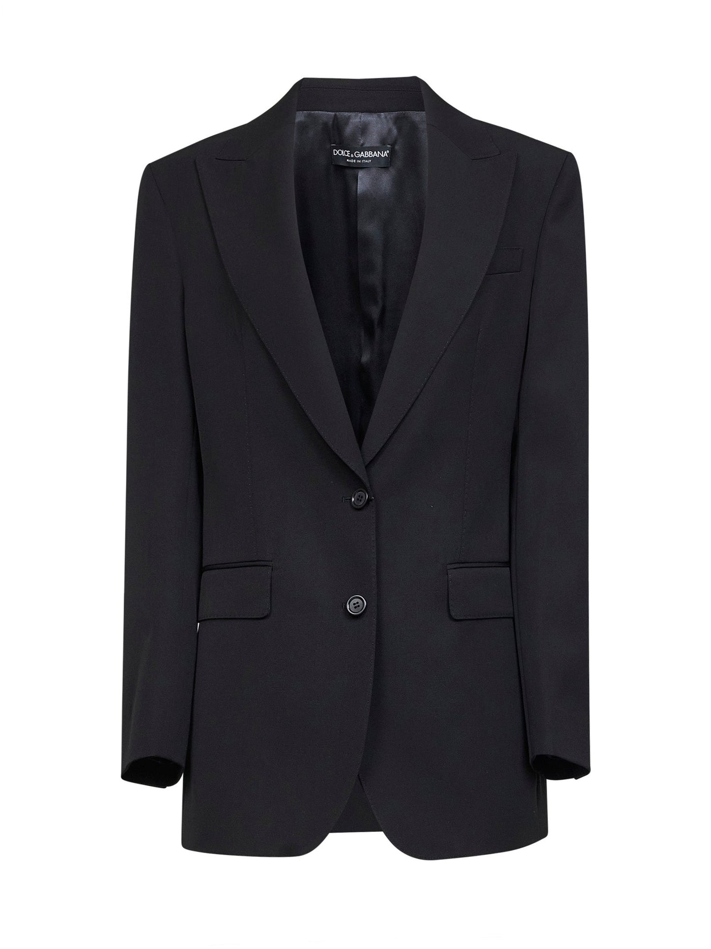 Dolce & Gabbana Women Black Wool Gabardine Jacket DOLCE & GABBANA