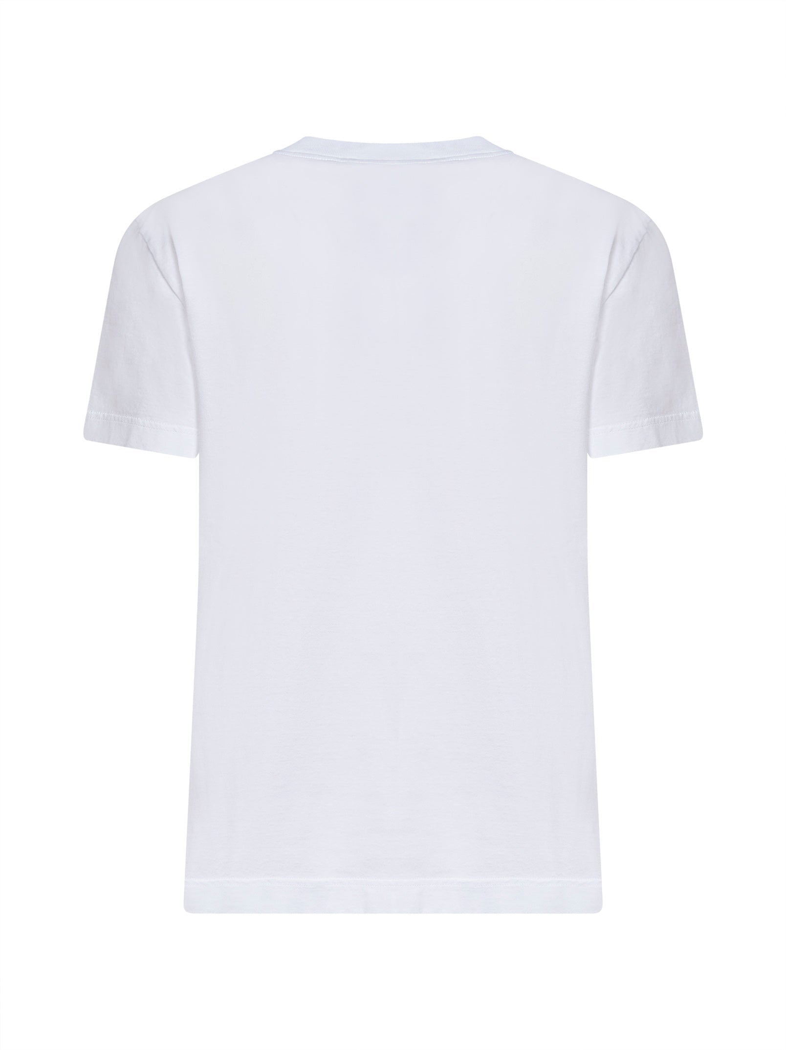 Dolce & Gabbana Women White Jersey Rhinestone Logo T-Shirt DOLCE & GABBANA