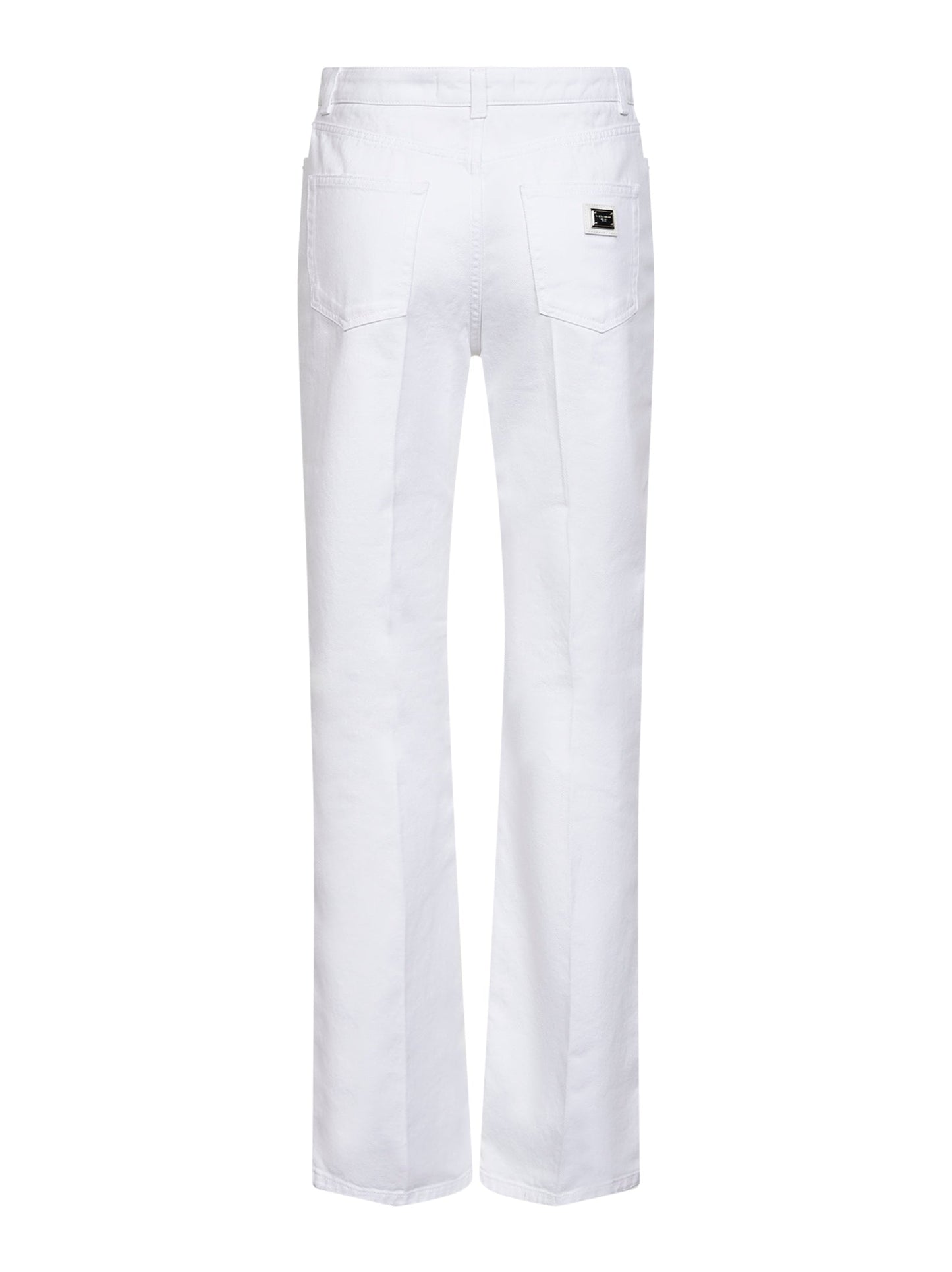 Dolce & Gabbana Women White Cotton Denim Flared Jeans DOLCE & GABBANA