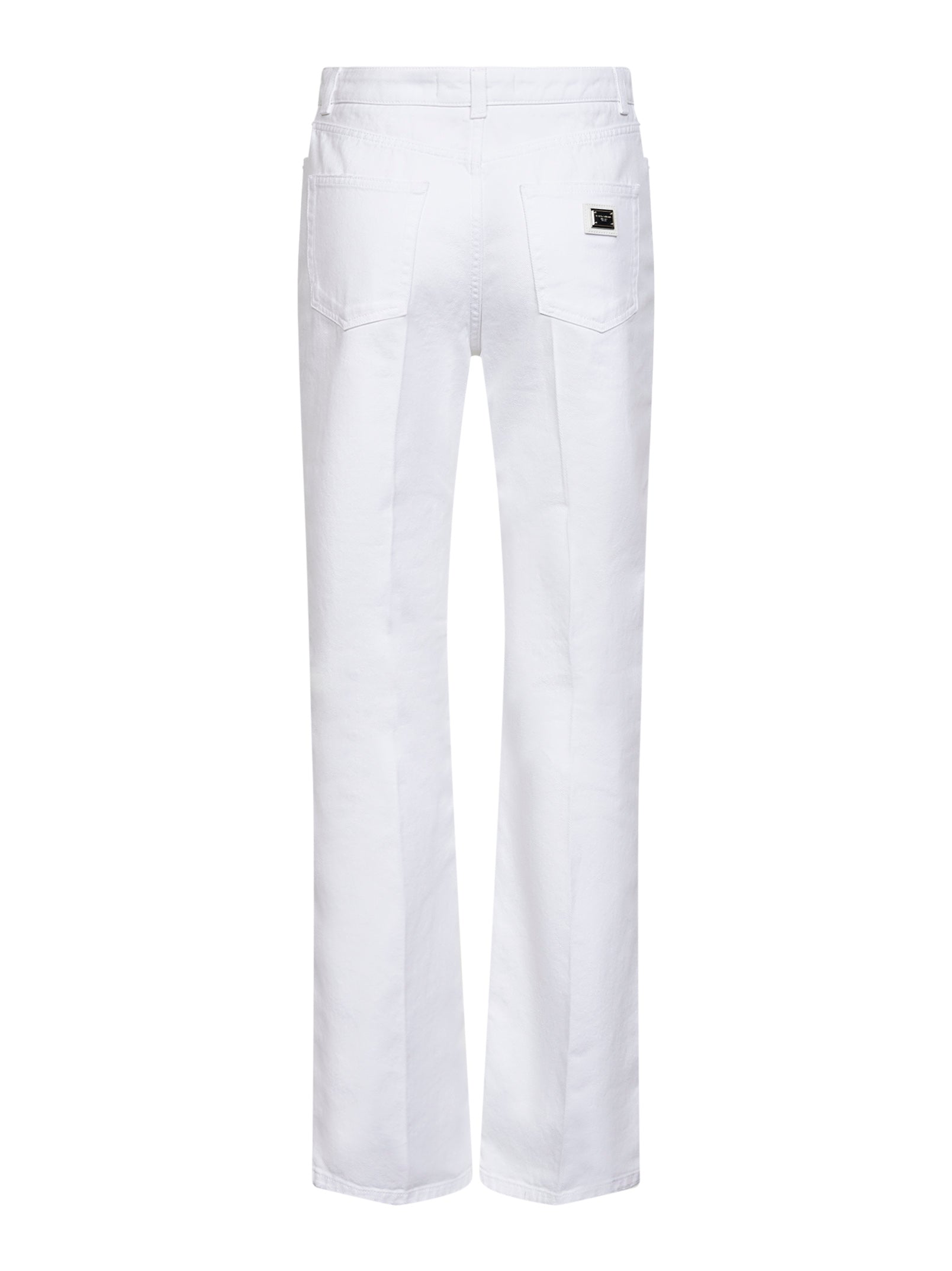 Dolce & Gabbana Women White Cotton Denim Flared Jeans DOLCE & GABBANA