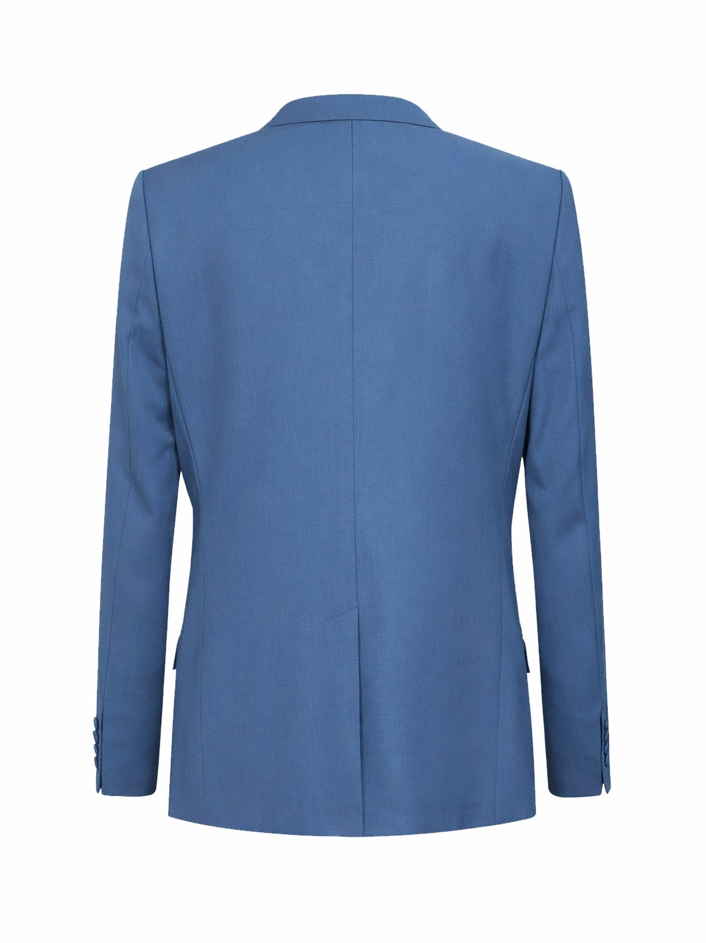 Dolce & Gabbana Men Avio Blue Wool Poplin Double-Breasted Jacket DOLCE & GABBANA