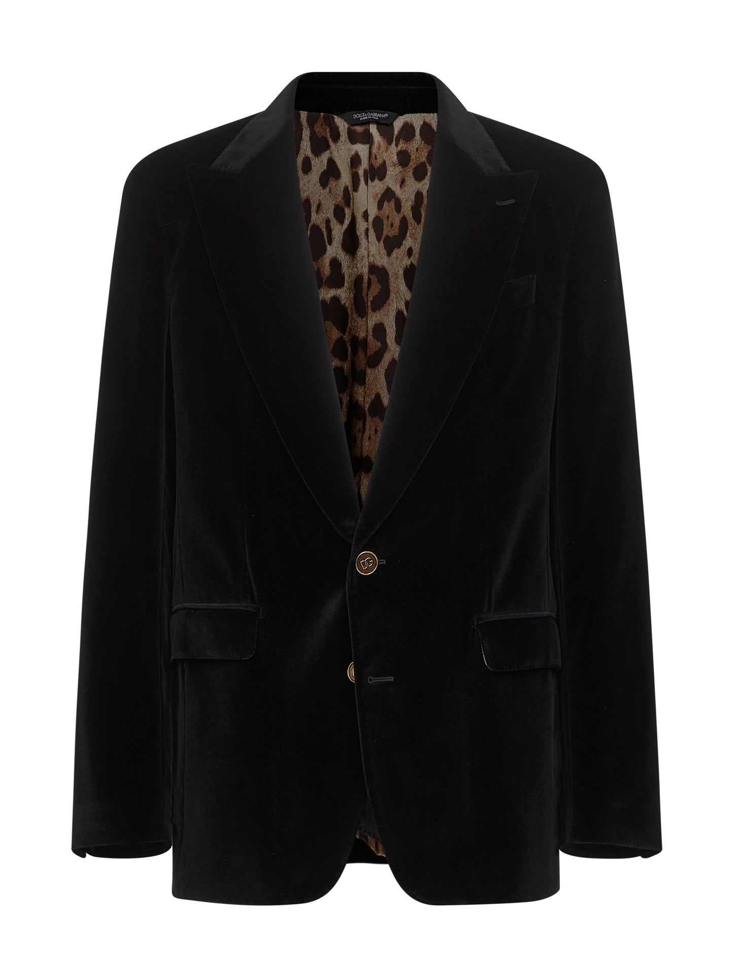 Dolce & Gabbana Men Black Velvet Sicilia Light Single-Breasted Blazer