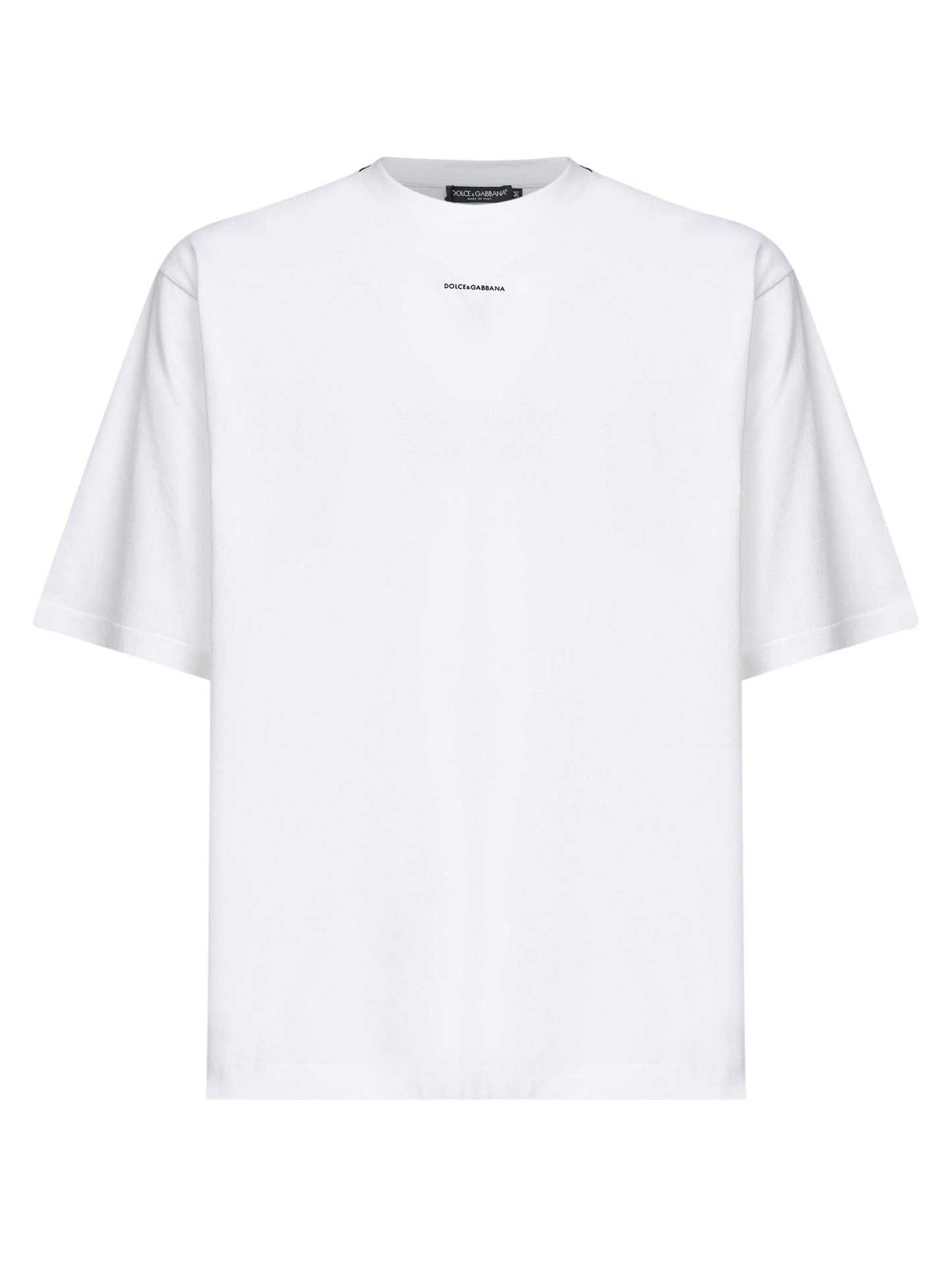 Dolce & Gabbana Men White Cotton Printed Oversized T-Shirt DOLCE & GABBANA