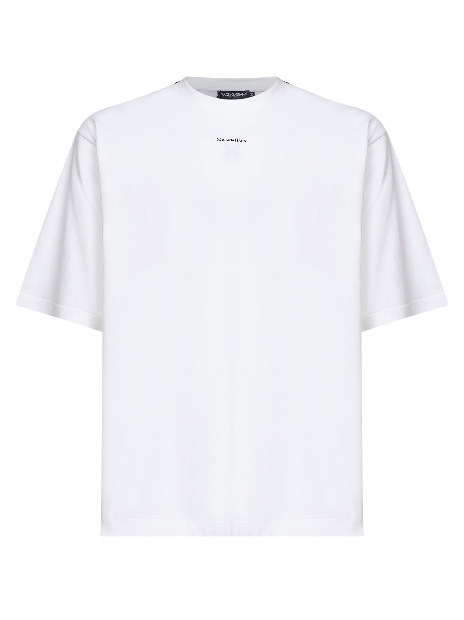 Dolce & Gabbana Men White Cotton Printed Oversized T-Shirt DOLCE & GABBANA
