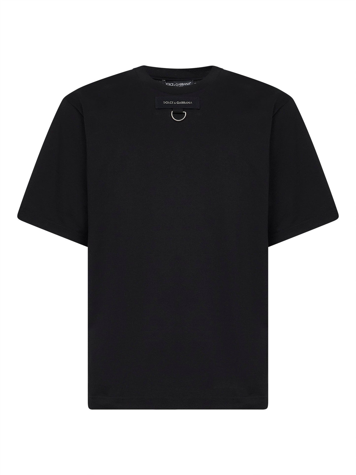 Dolce & Gabbana Men Black Jersey Logo T-Shirt DOLCE & GABBANA