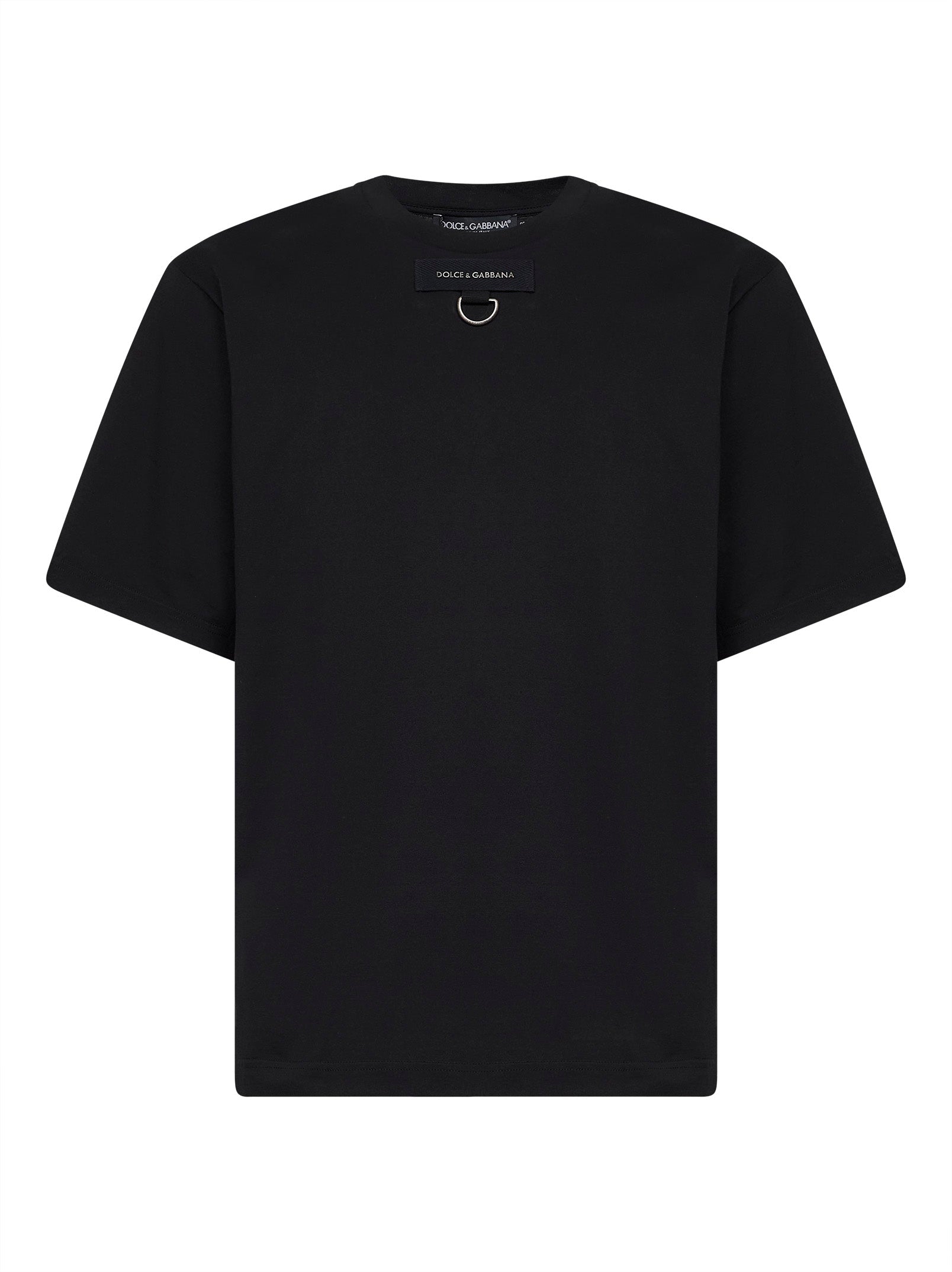 Dolce & Gabbana Men Black Jersey Logo T-Shirt DOLCE & GABBANA