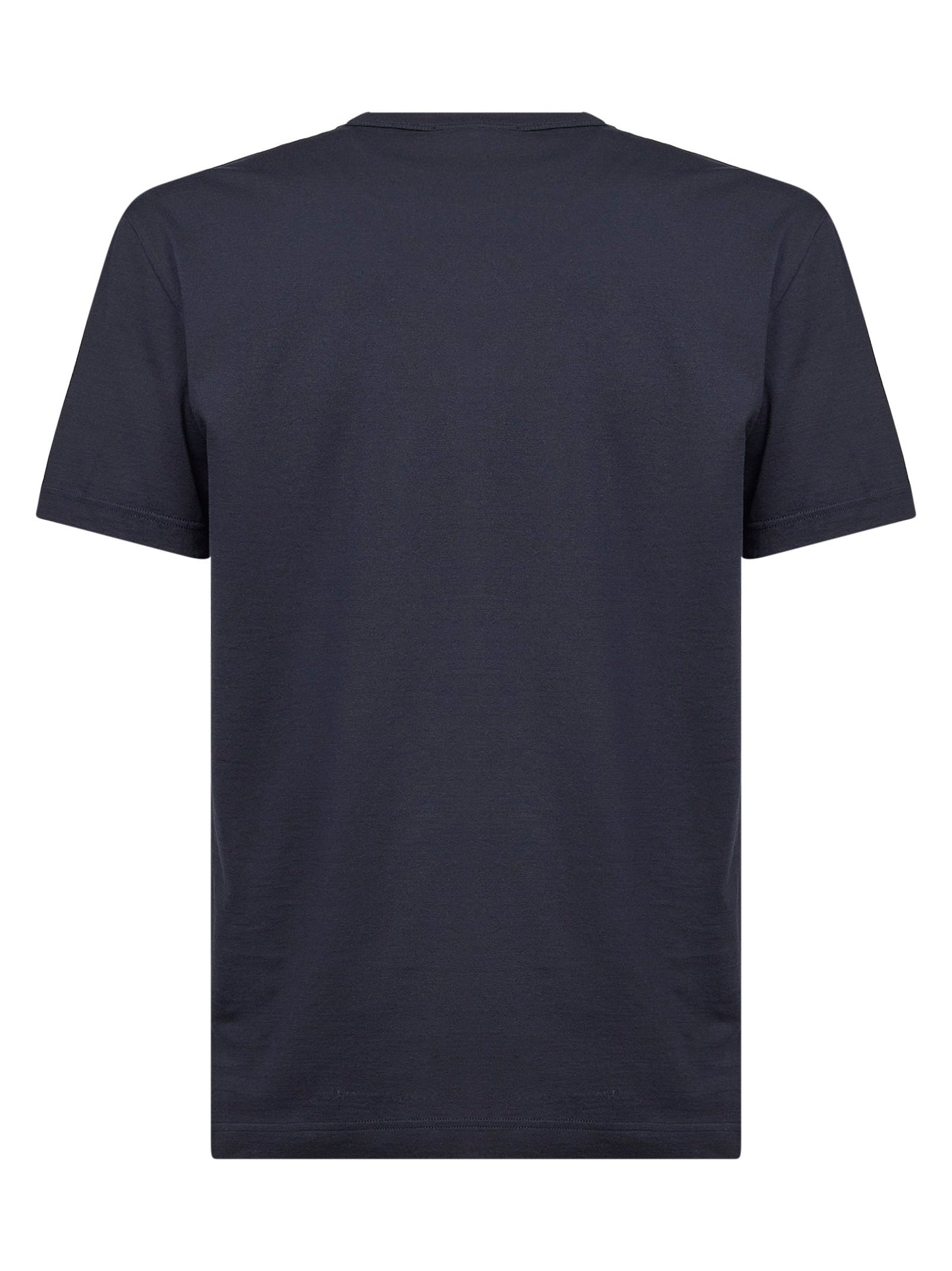 Dolce & Gabbana Men Blue Cotton Heraldic Patch T-Shirt DOLCE & GABBANA