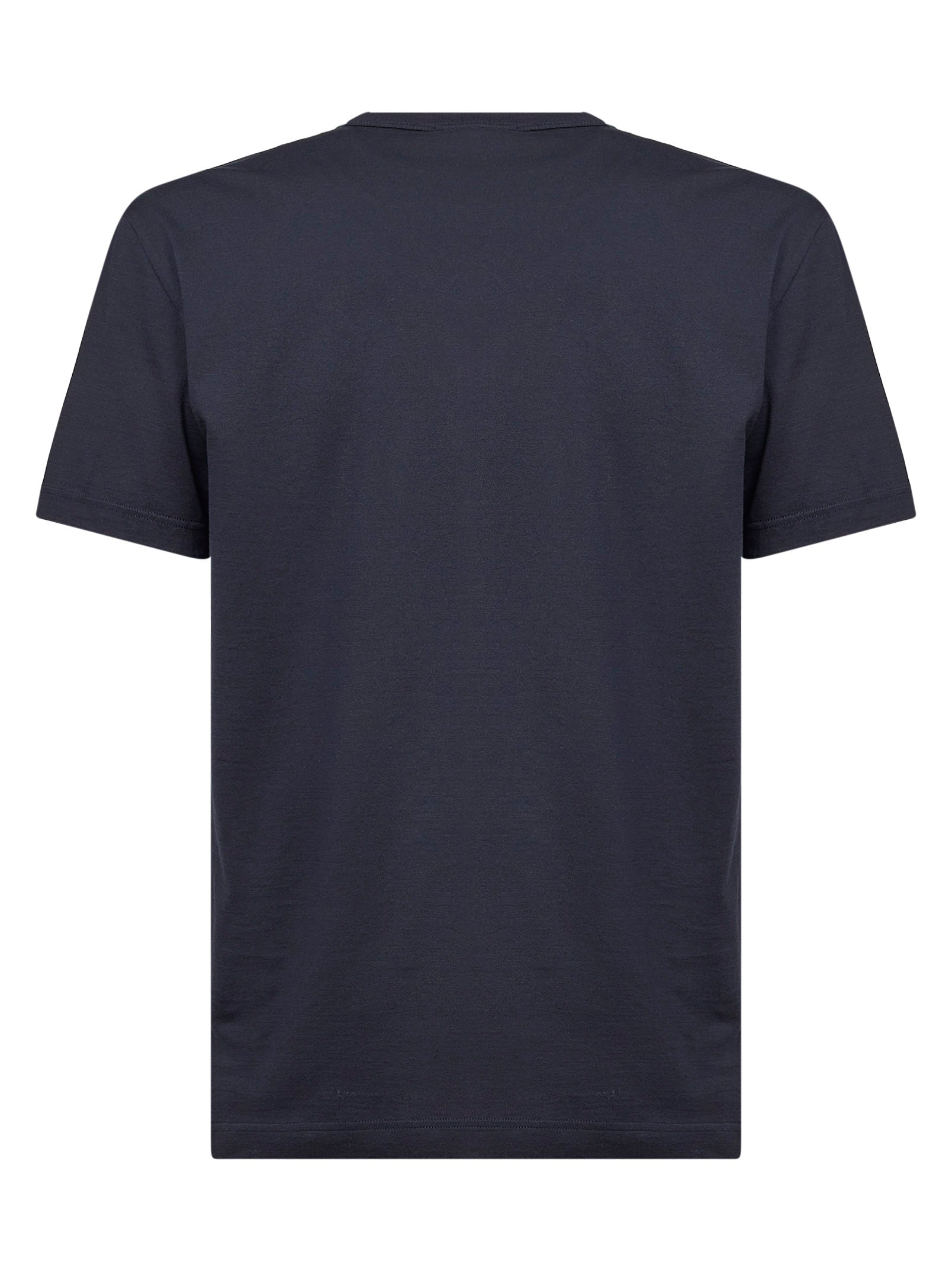 Dolce & Gabbana Men Blue Cotton Heraldic Patch T-Shirt DOLCE & GABBANA