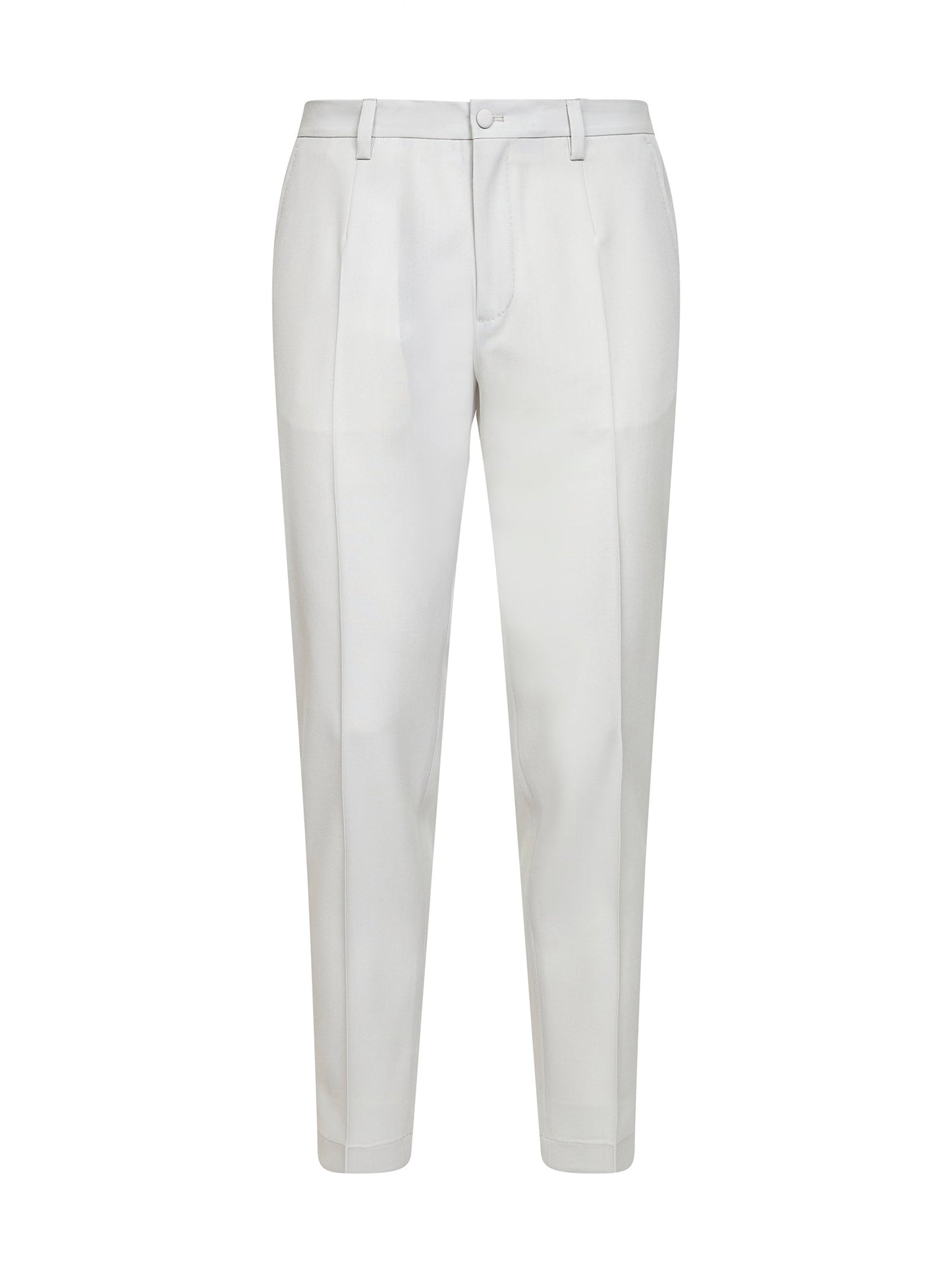 Dolce & Gabbana Men Light Beige Wool Poplin Trousers DOLCE & GABBANA