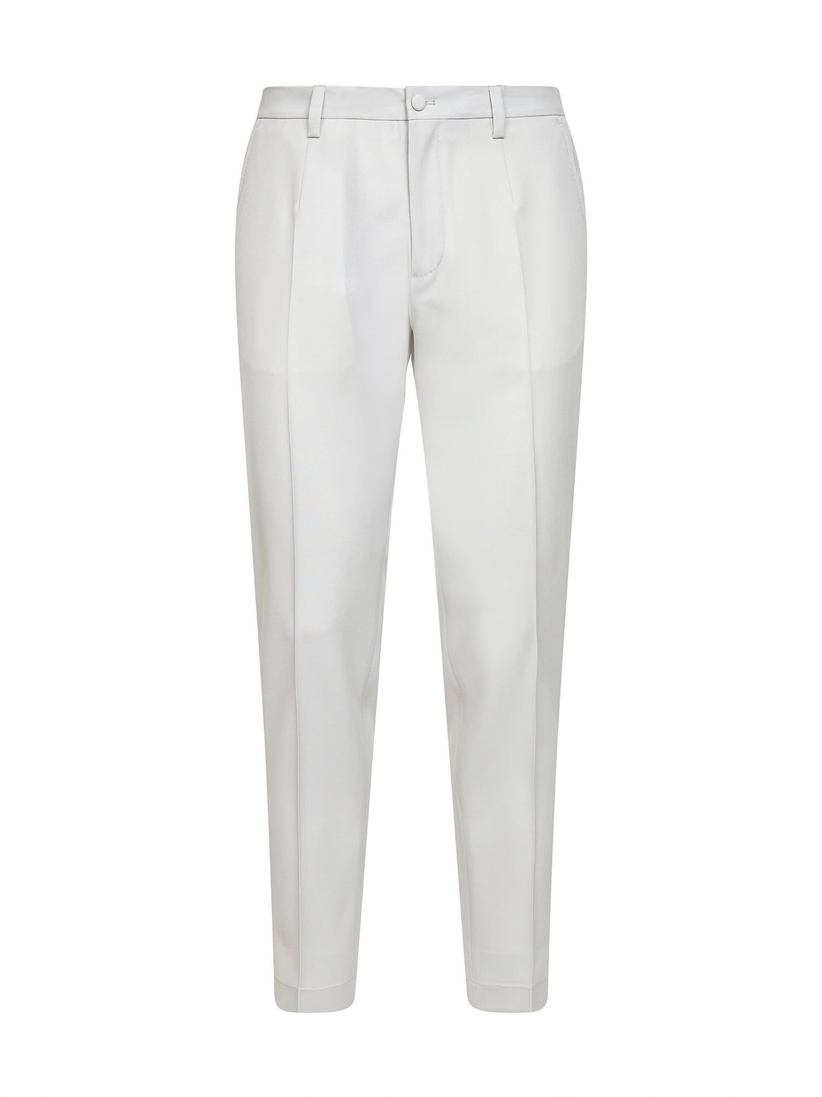 Dolce & Gabbana Men Light Beige Wool Poplin Trousers DOLCE & GABBANA