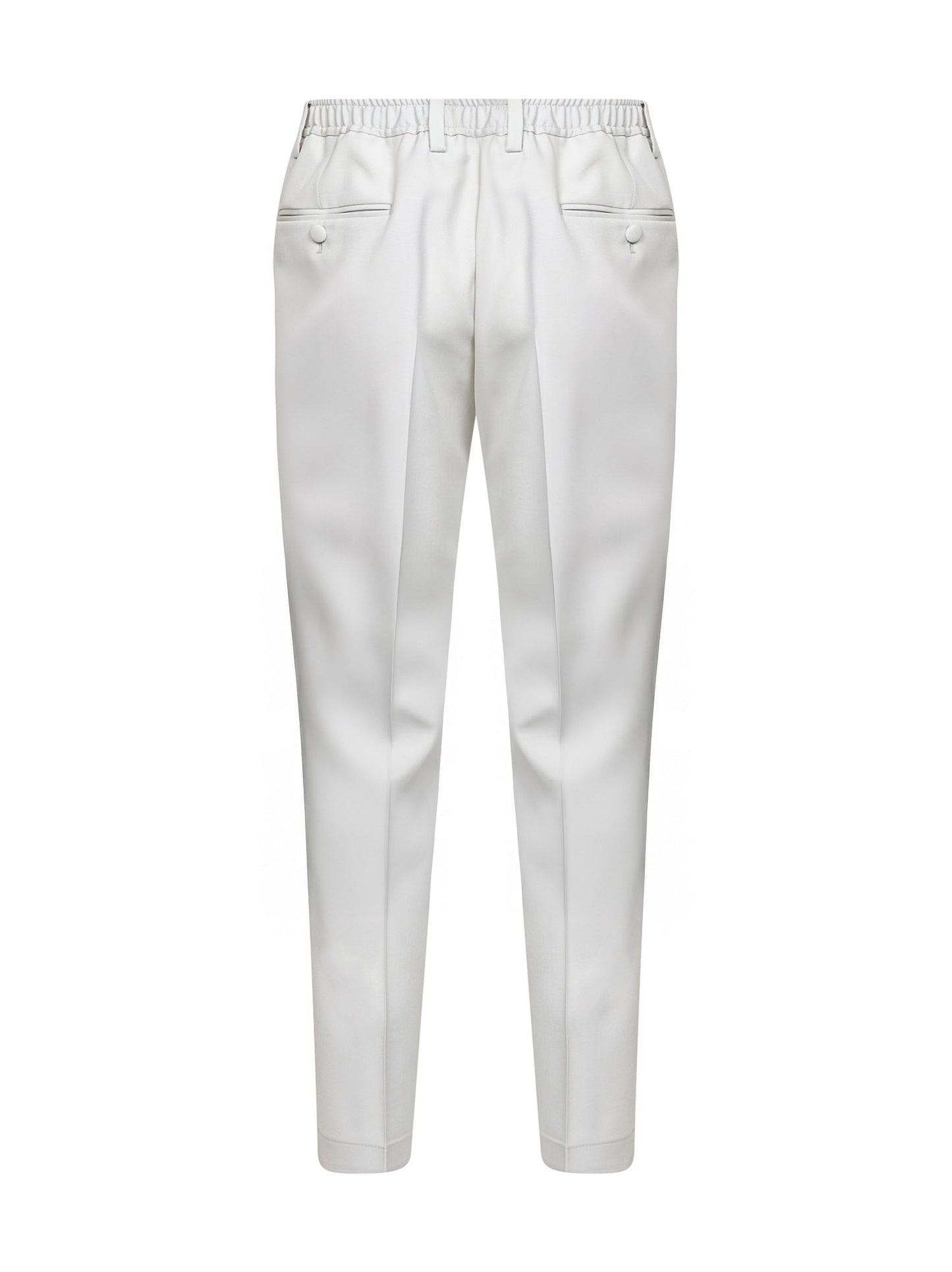 Dolce & Gabbana Men Light Beige Wool Poplin Trousers DOLCE & GABBANA