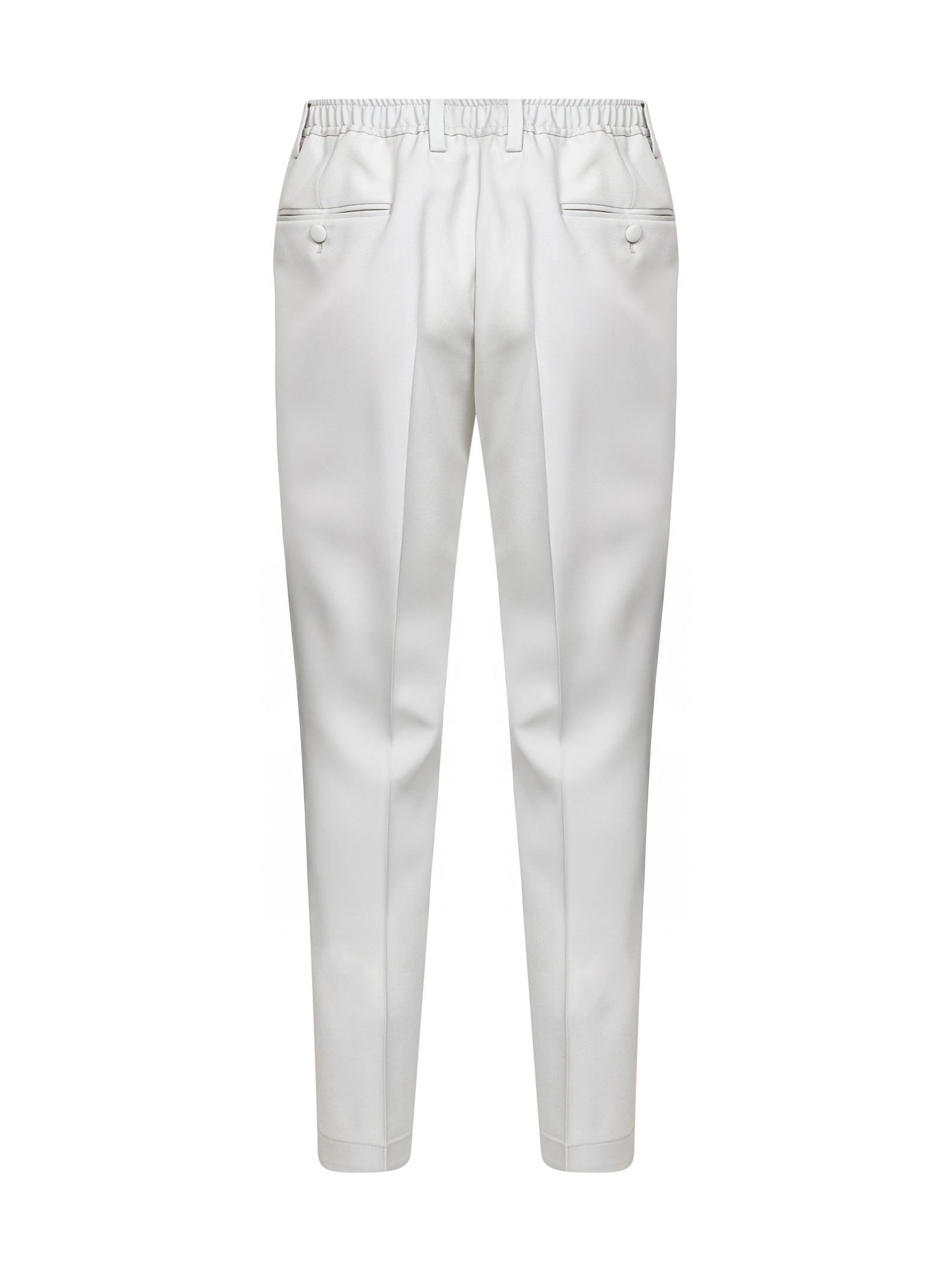Dolce & Gabbana Men Light Beige Wool Poplin Trousers DOLCE & GABBANA