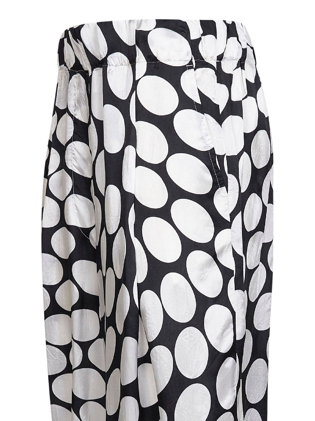 Dries Van Noten Women Black Viscose Soft Ellipses-Printed Wide-Leg Trousers DRIES VAN NOTEN