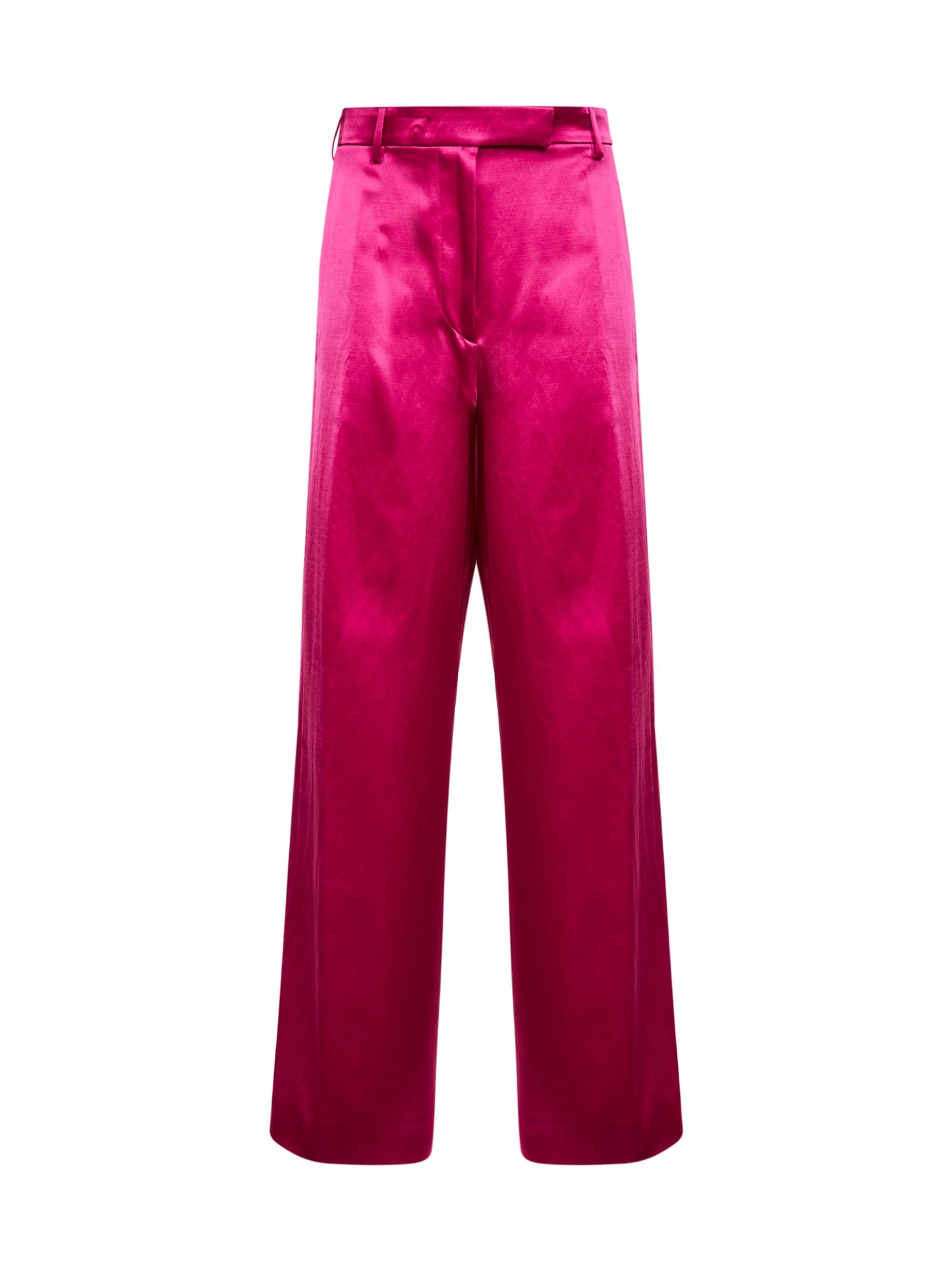 Dries Van Noten Women Fuchsia Satin Wide-Leg Trousers DRIES VAN NOTEN