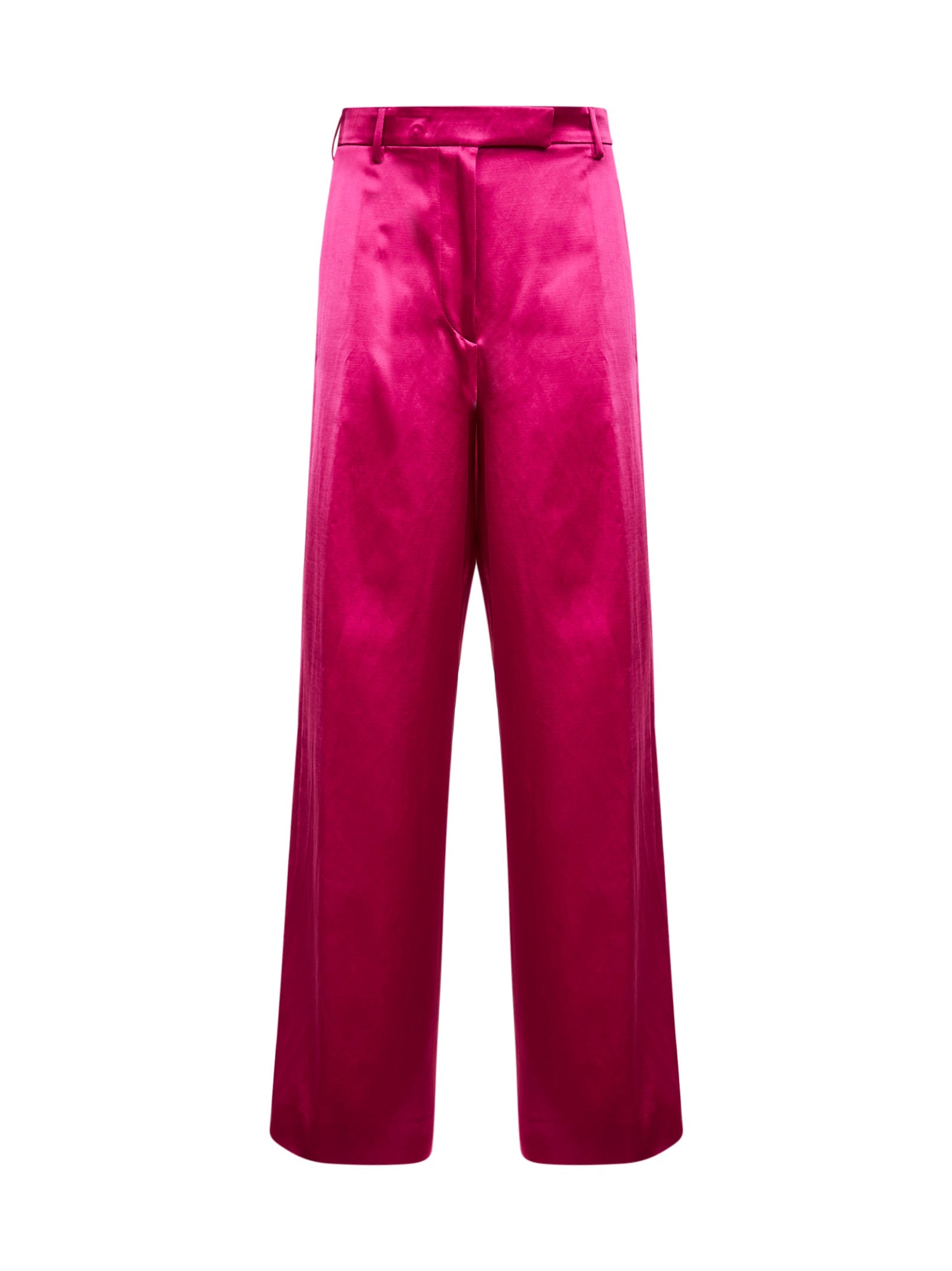 Dries Van Noten Women Fuchsia Satin Wide-Leg Trousers DRIES VAN NOTEN