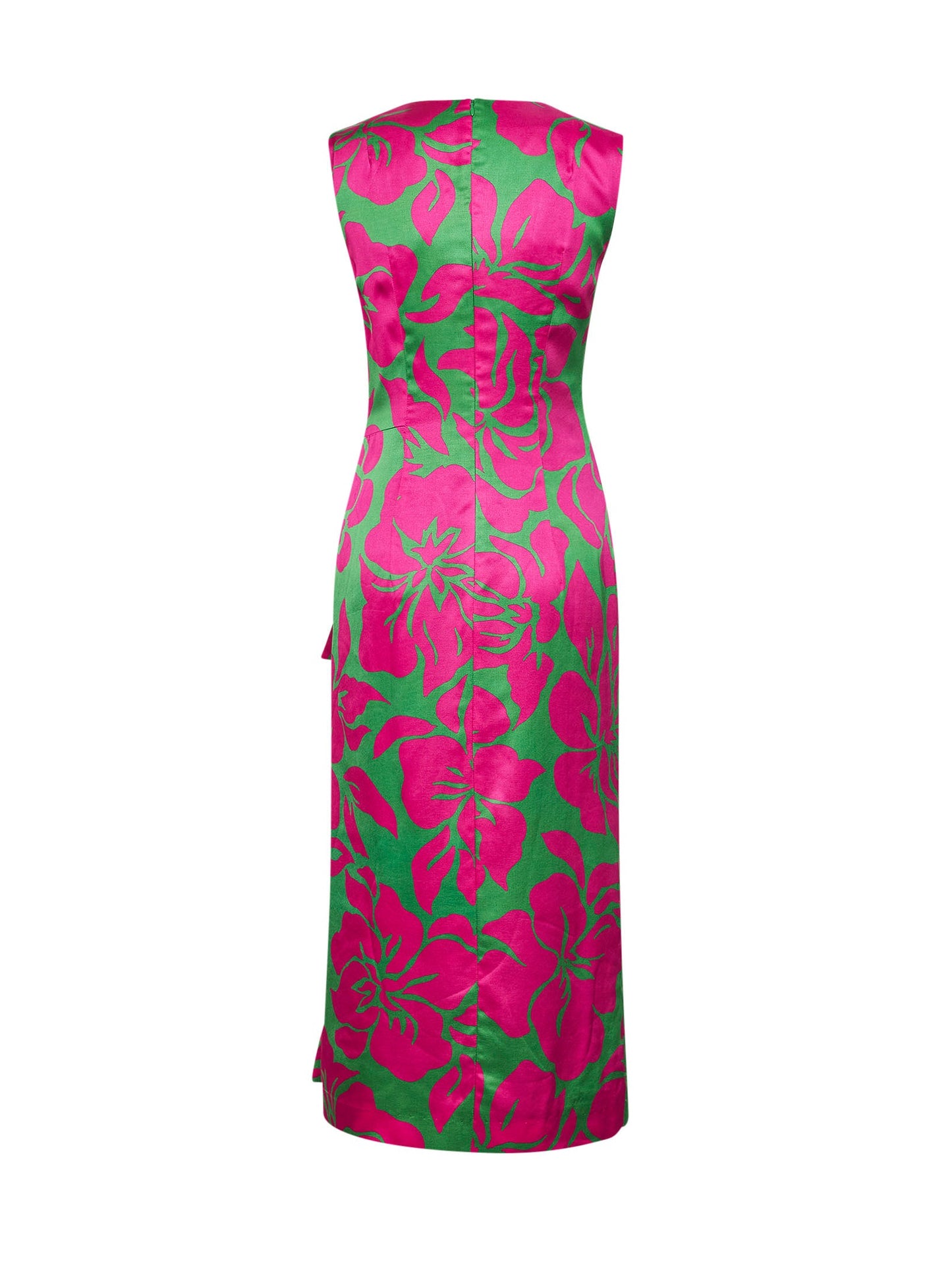 Dries Van Noten Women Hawaiian Floral-Print Viscose Draped Midi Dress DRIES VAN NOTEN