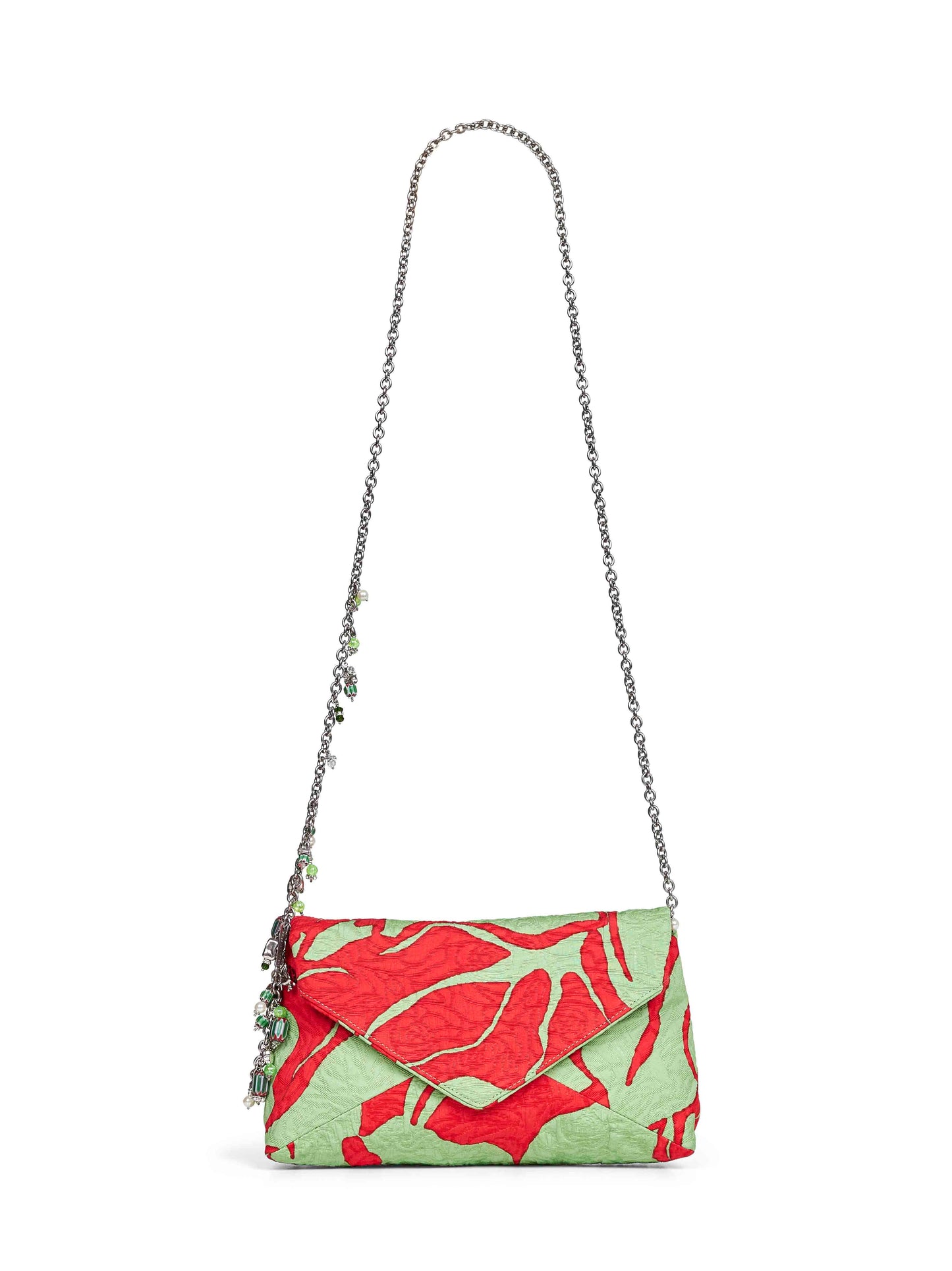 Dries Van Noten Women Pistachio Clutch Bag With Chain Shoulder Strap DRIES VAN NOTEN