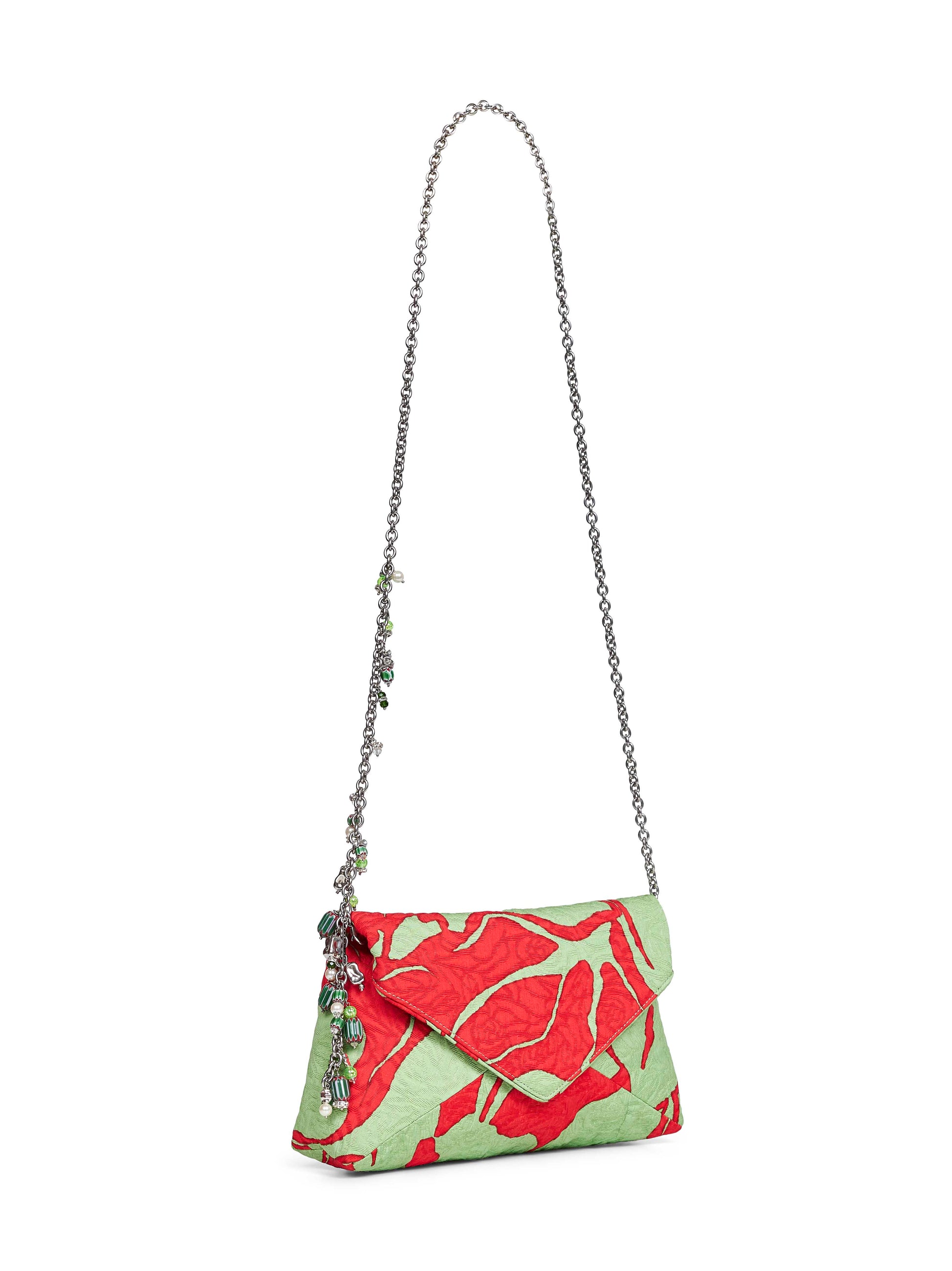 Dries Van Noten Women Pistachio Clutch Bag With Chain Shoulder Strap DRIES VAN NOTEN