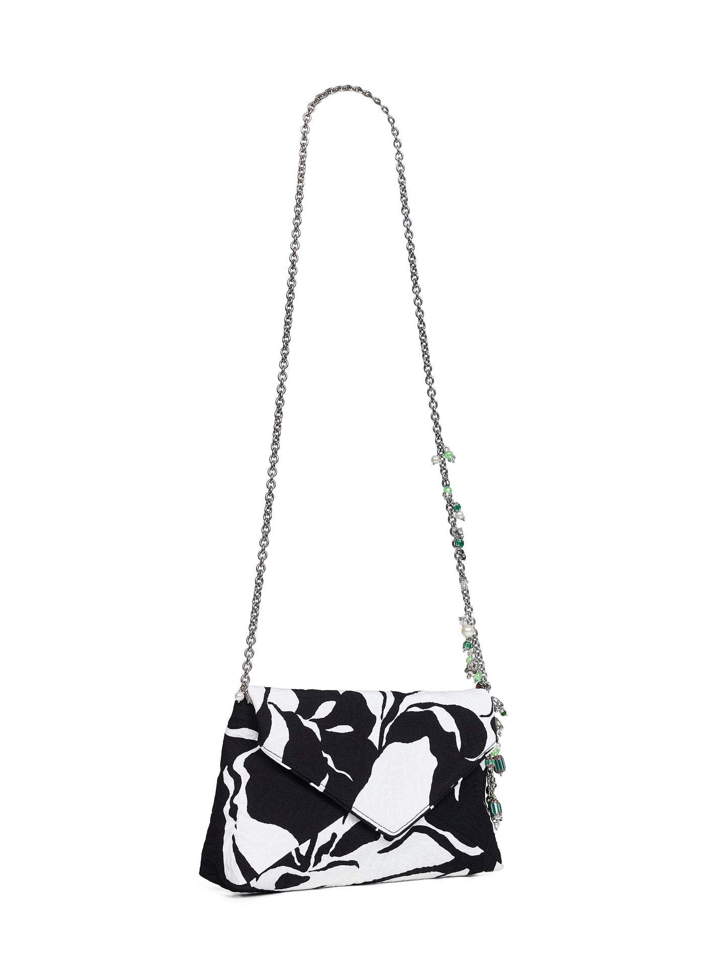 Dries Van Noten Women Black Clutch Bag With Chain Shoulder Strap DRIES VAN NOTEN