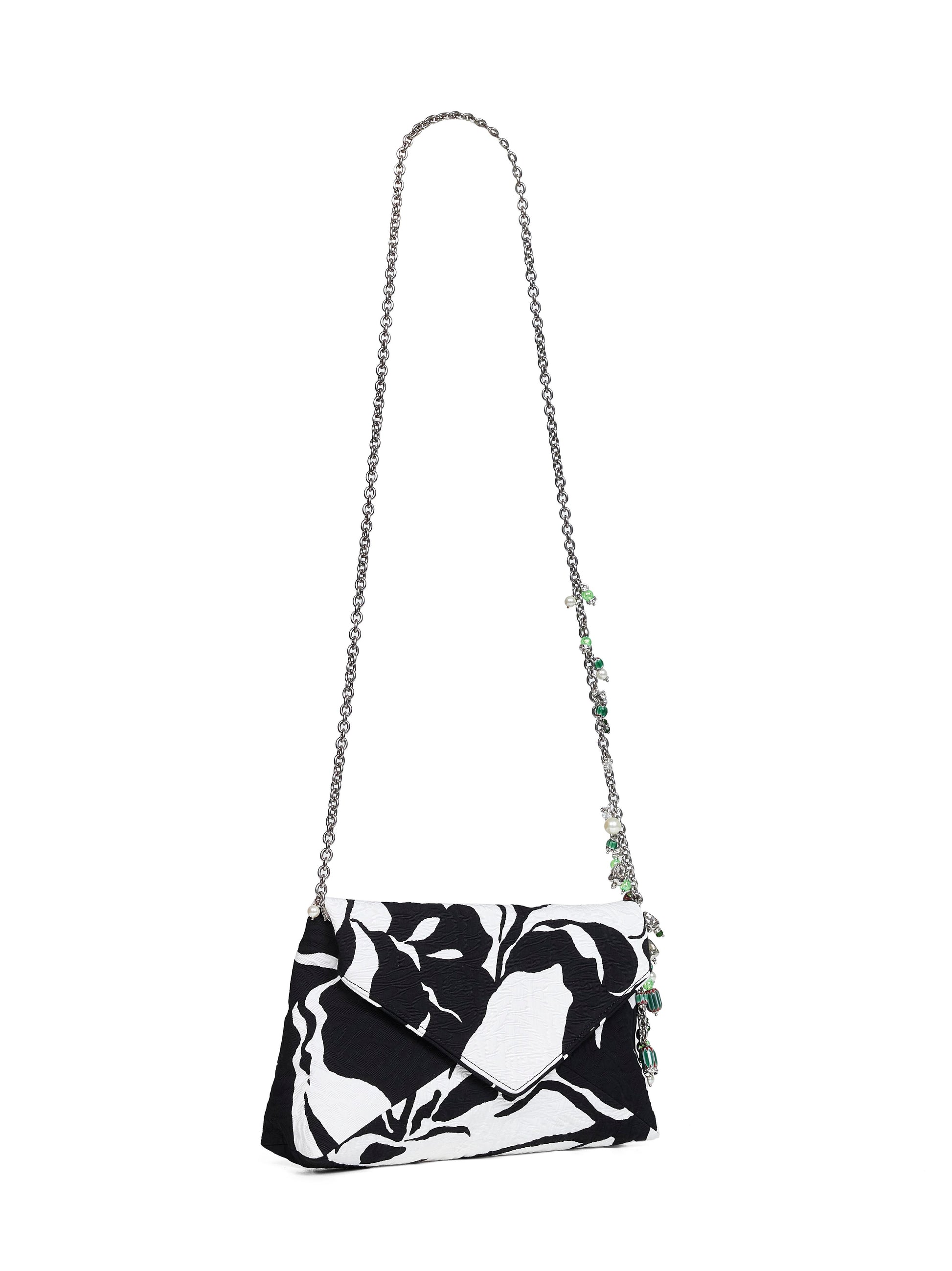 Dries Van Noten Women Black Clutch Bag With Chain Shoulder Strap DRIES VAN NOTEN
