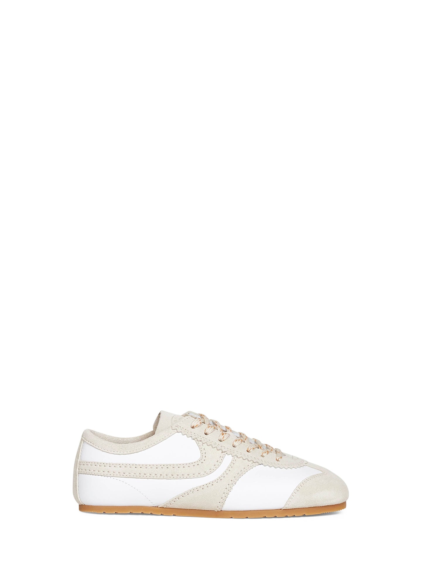 Dries Van Noten Women White Nappa Leather Sneakers With Suede Details DRIES VAN NOTEN