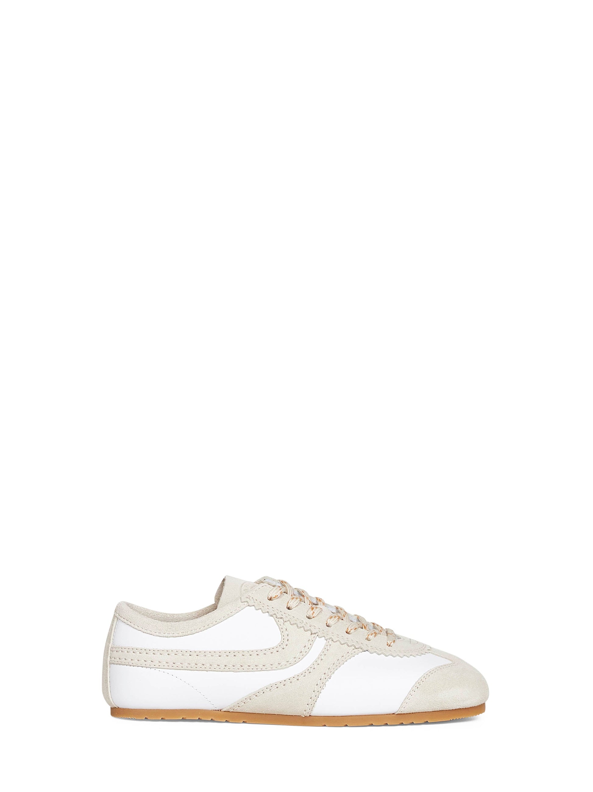 Dries Van Noten Women White Nappa Leather Sneakers With Suede Details DRIES VAN NOTEN
