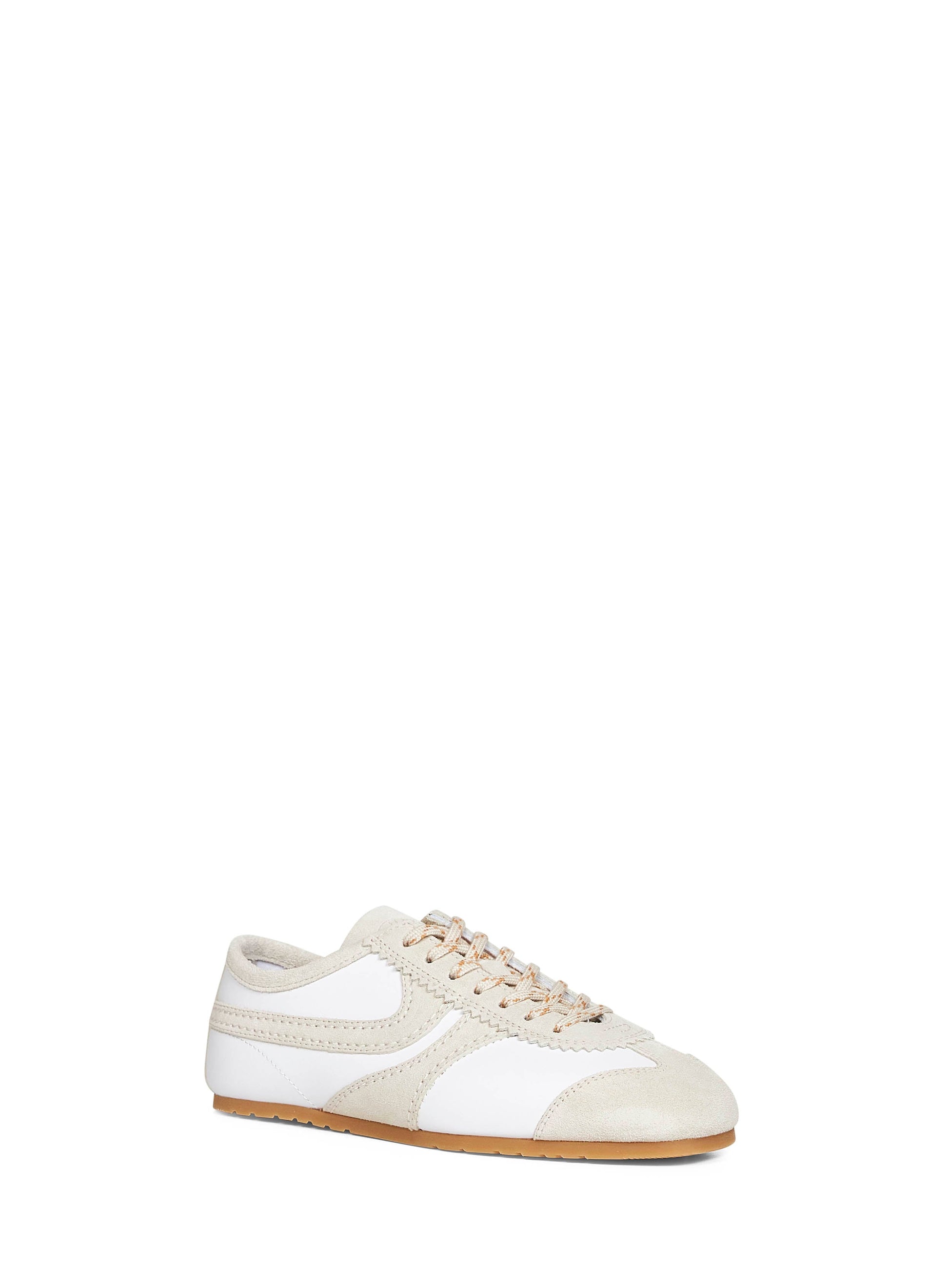 Dries Van Noten Women White Nappa Leather Sneakers With Suede Details DRIES VAN NOTEN