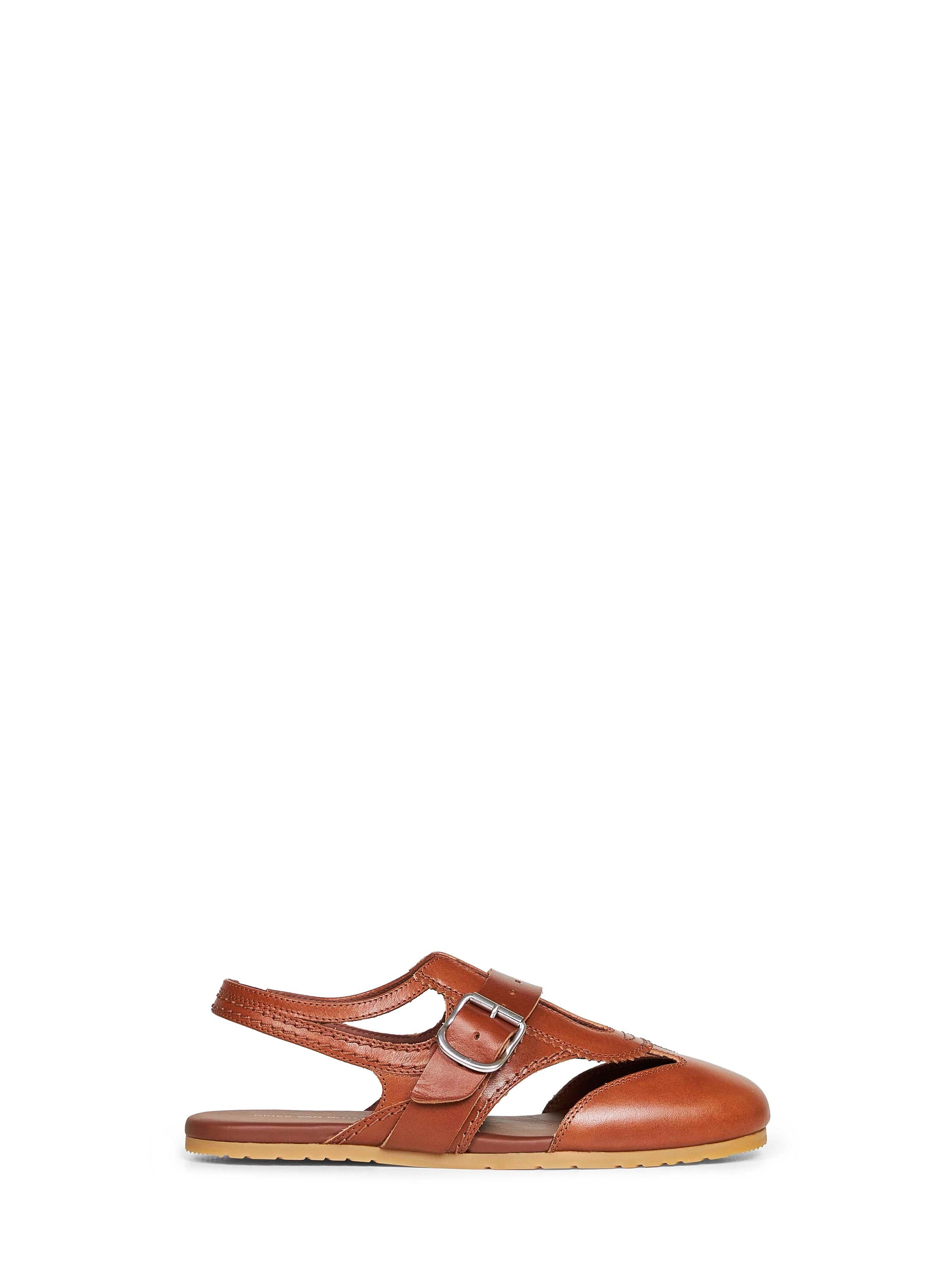 Dries Van Noten Women Burgundy Calf Leather Flat Spider-Like Sandals DRIES VAN NOTEN