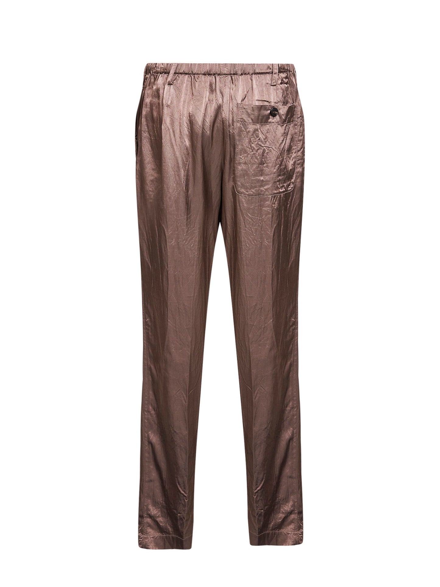 Dries Van Noten Men Old Rose Viscose And Cotton Straight-Leg Trousers DRIES VAN NOTEN