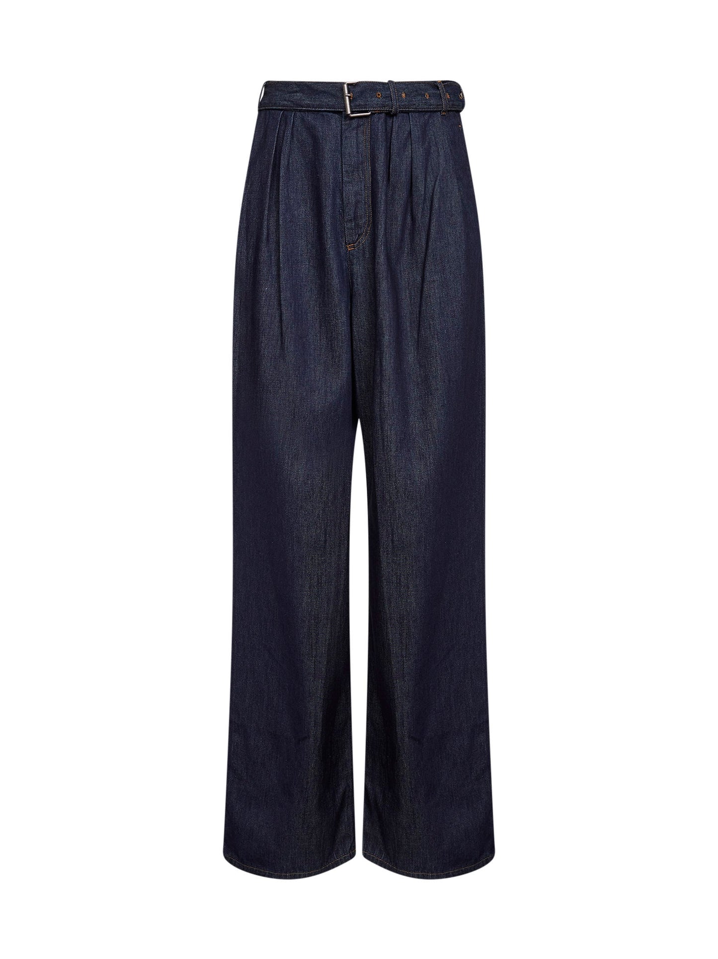 Dries Van Noten Men Indigo Denim Belted Wide-Leg Jeans DRIES VAN NOTEN