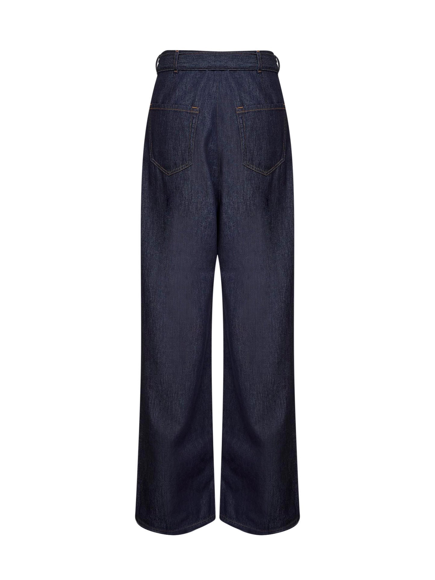 Dries Van Noten Men Indigo Denim Belted Wide-Leg Jeans DRIES VAN NOTEN