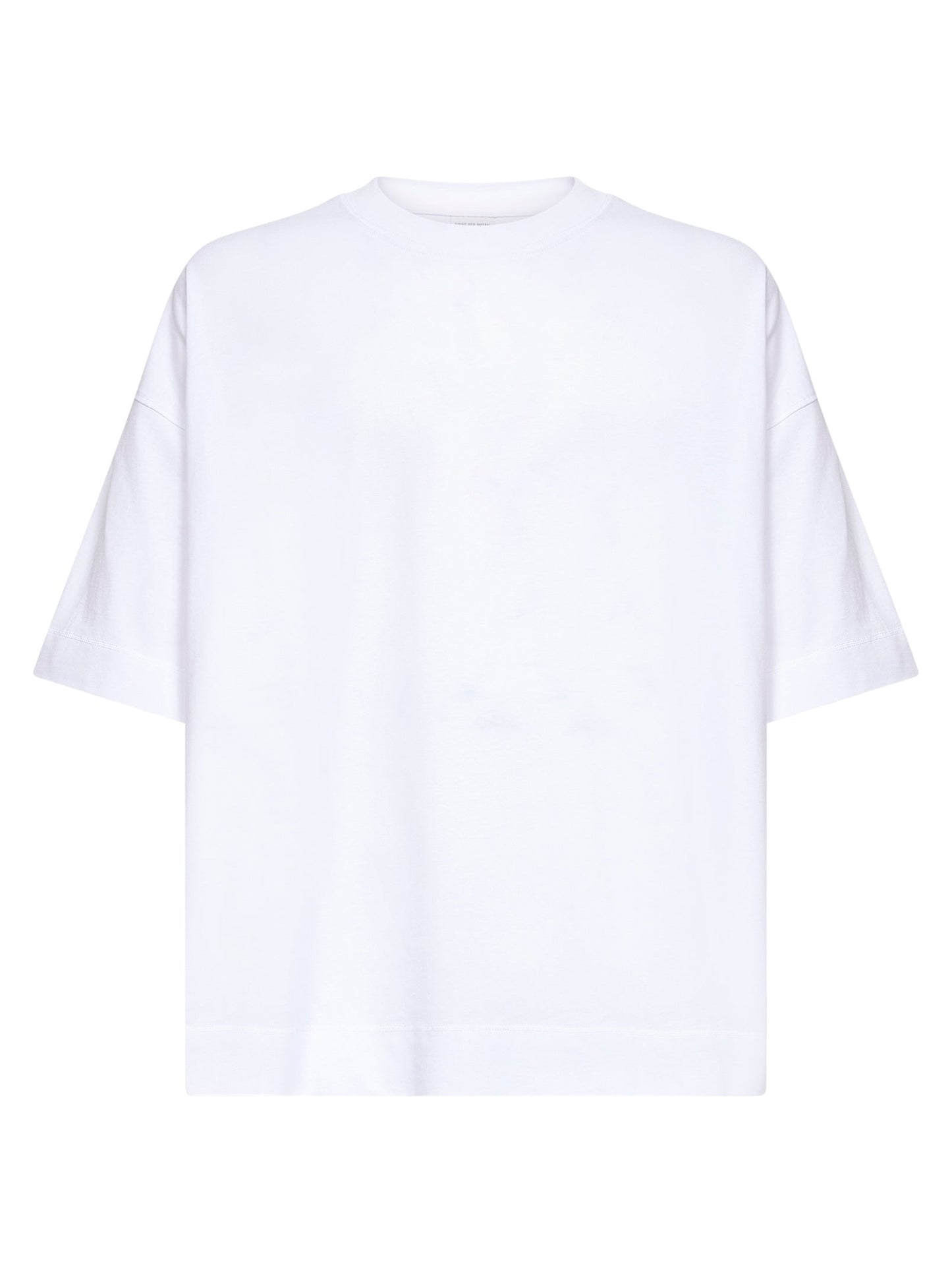 Dries Van Noten Men White Jersey Oversized Crewneck T-Shirt DRIES VAN NOTEN