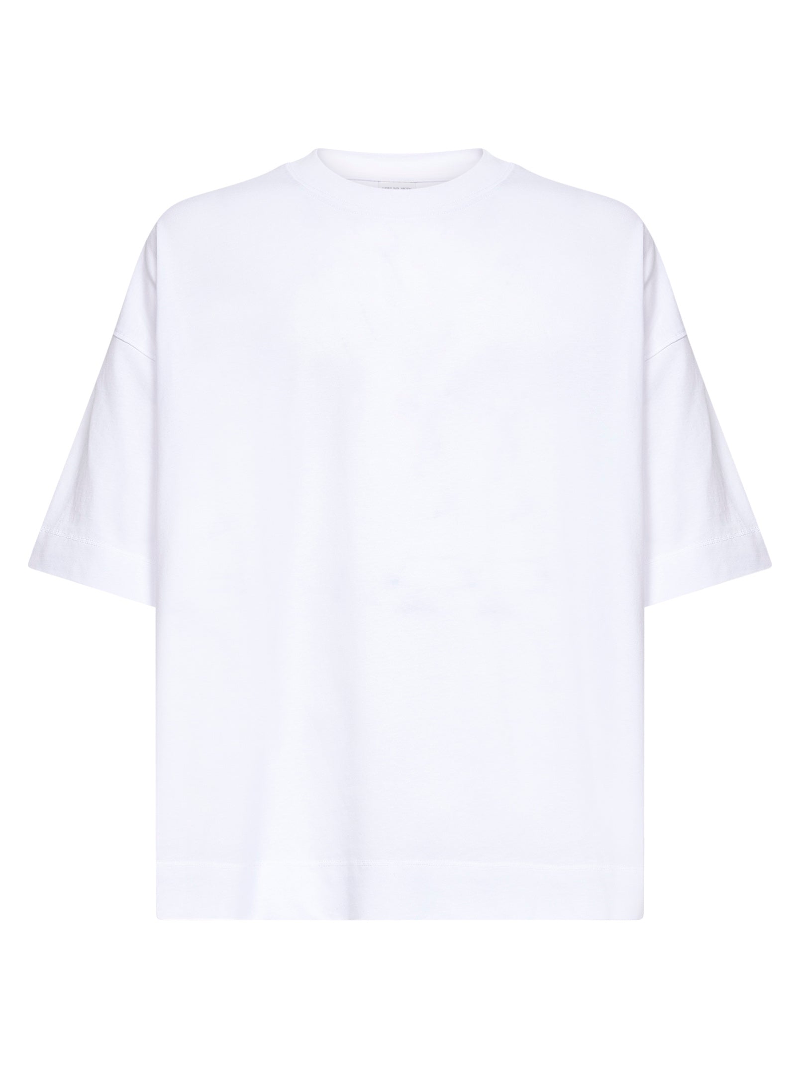 Dries Van Noten Men White Jersey Oversized Crewneck T-Shirt DRIES VAN NOTEN
