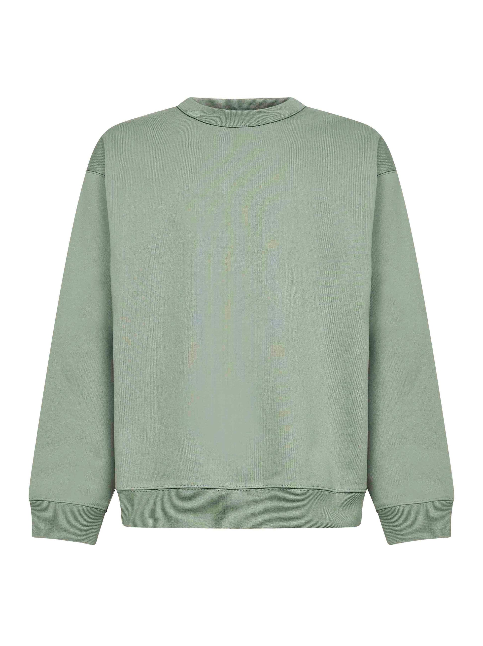 Dries Van Noten Men Sage Green Cotton Oversized Sweatshirt DRIES VAN NOTEN