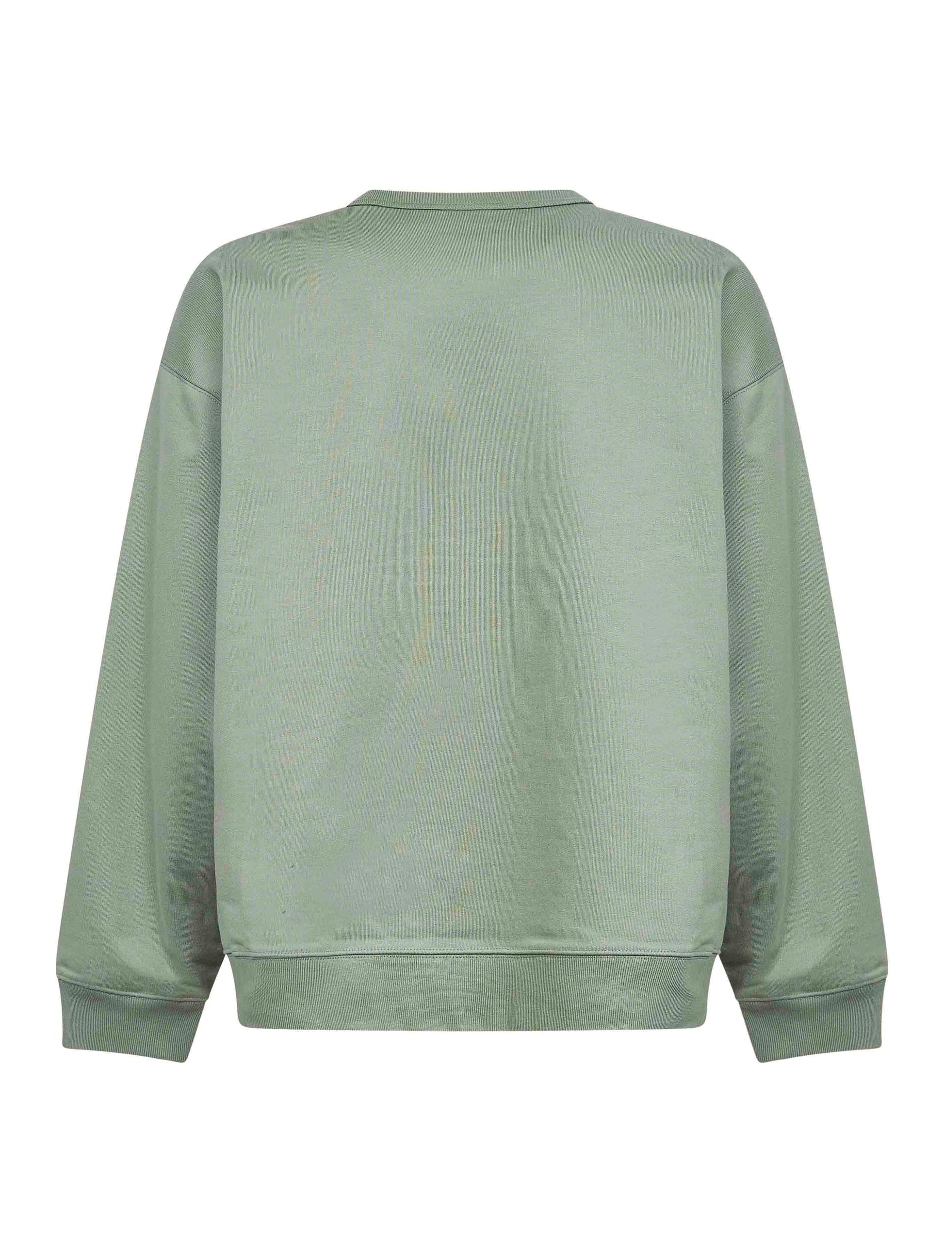 Dries Van Noten Men Sage Green Cotton Oversized Sweatshirt DRIES VAN NOTEN