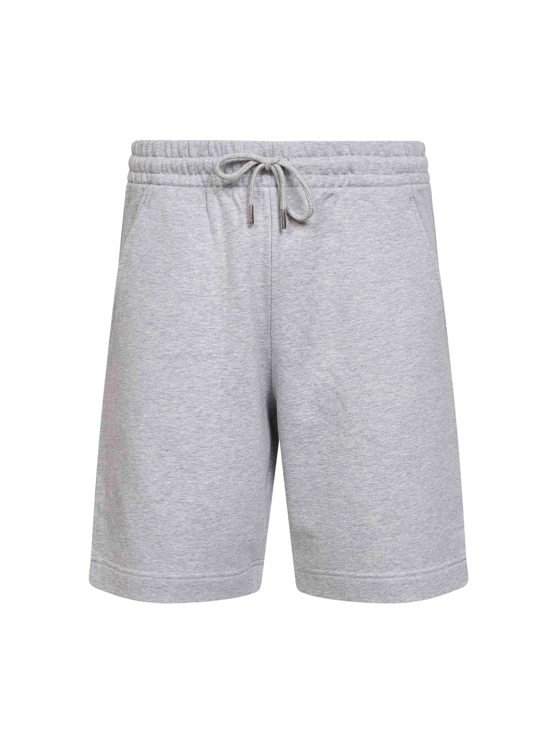 Dries Van Noten Men Melange Grey Cotton Fleece Bermuda Shorts DRIES VAN NOTEN