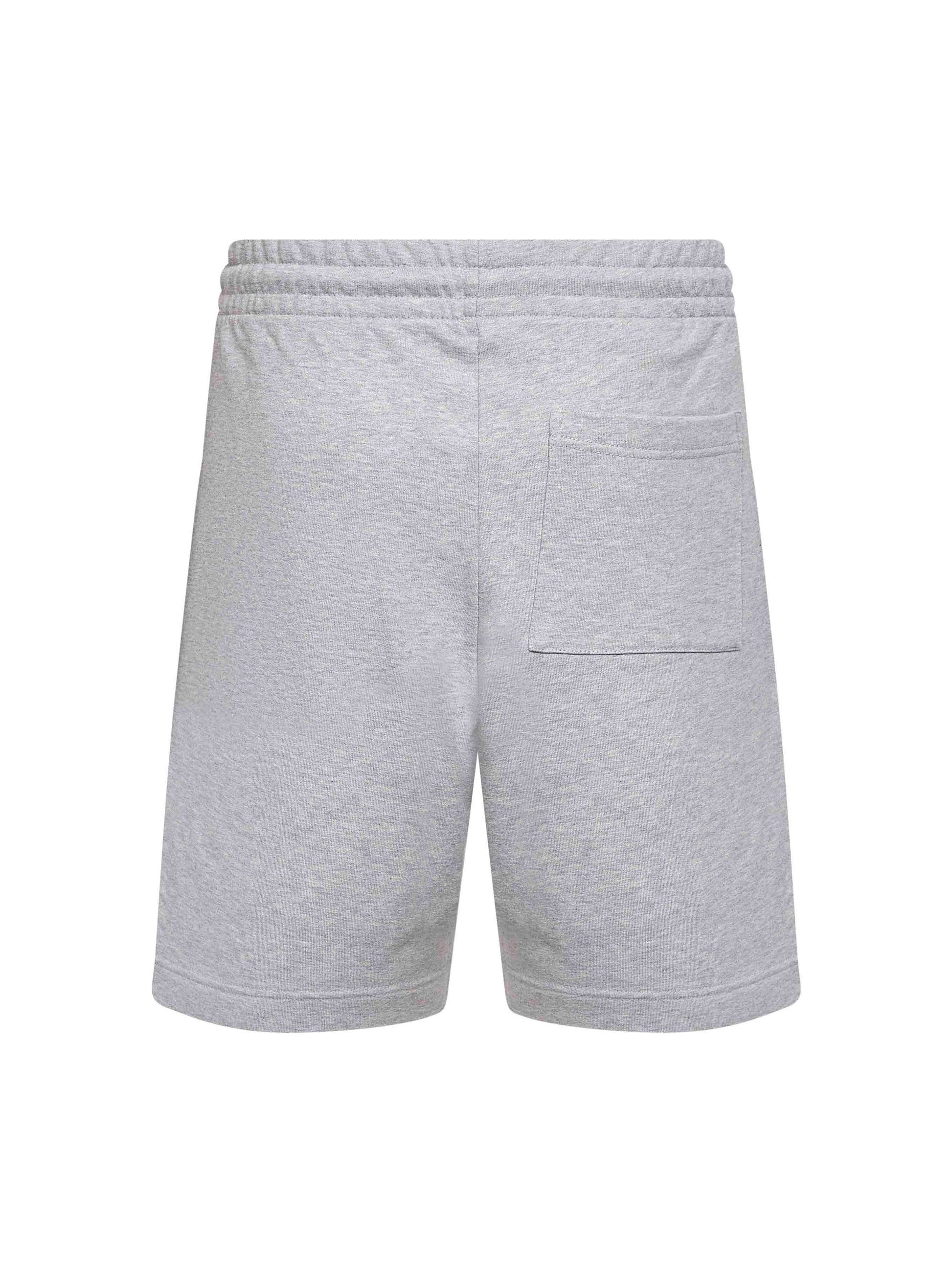 Dries Van Noten Men Melange Grey Cotton Fleece Bermuda Shorts DRIES VAN NOTEN