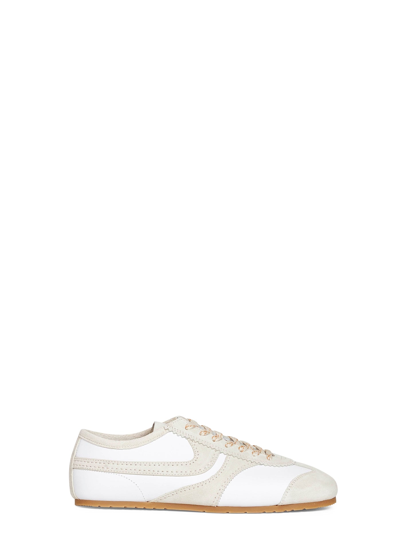 Dries Van Noten Men White Nappa Leather Sneakers With Suede Details DRIES VAN NOTEN