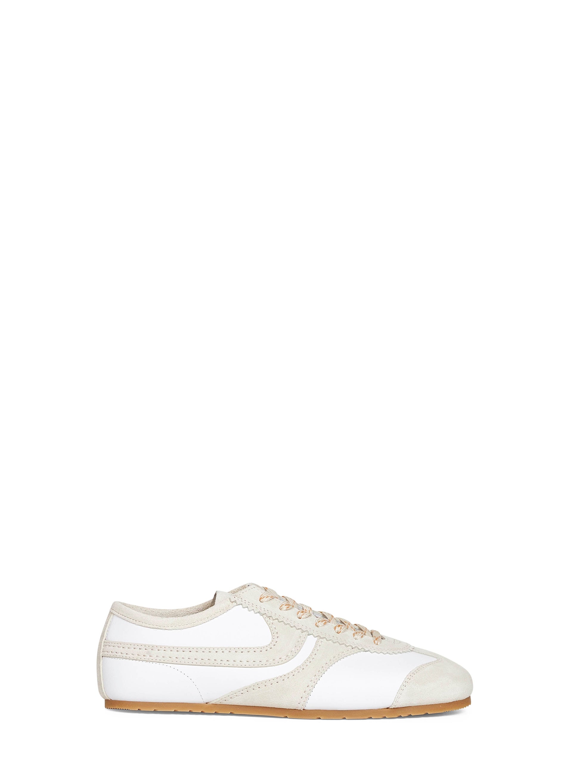Dries Van Noten Men White Nappa Leather Sneakers With Suede Details DRIES VAN NOTEN
