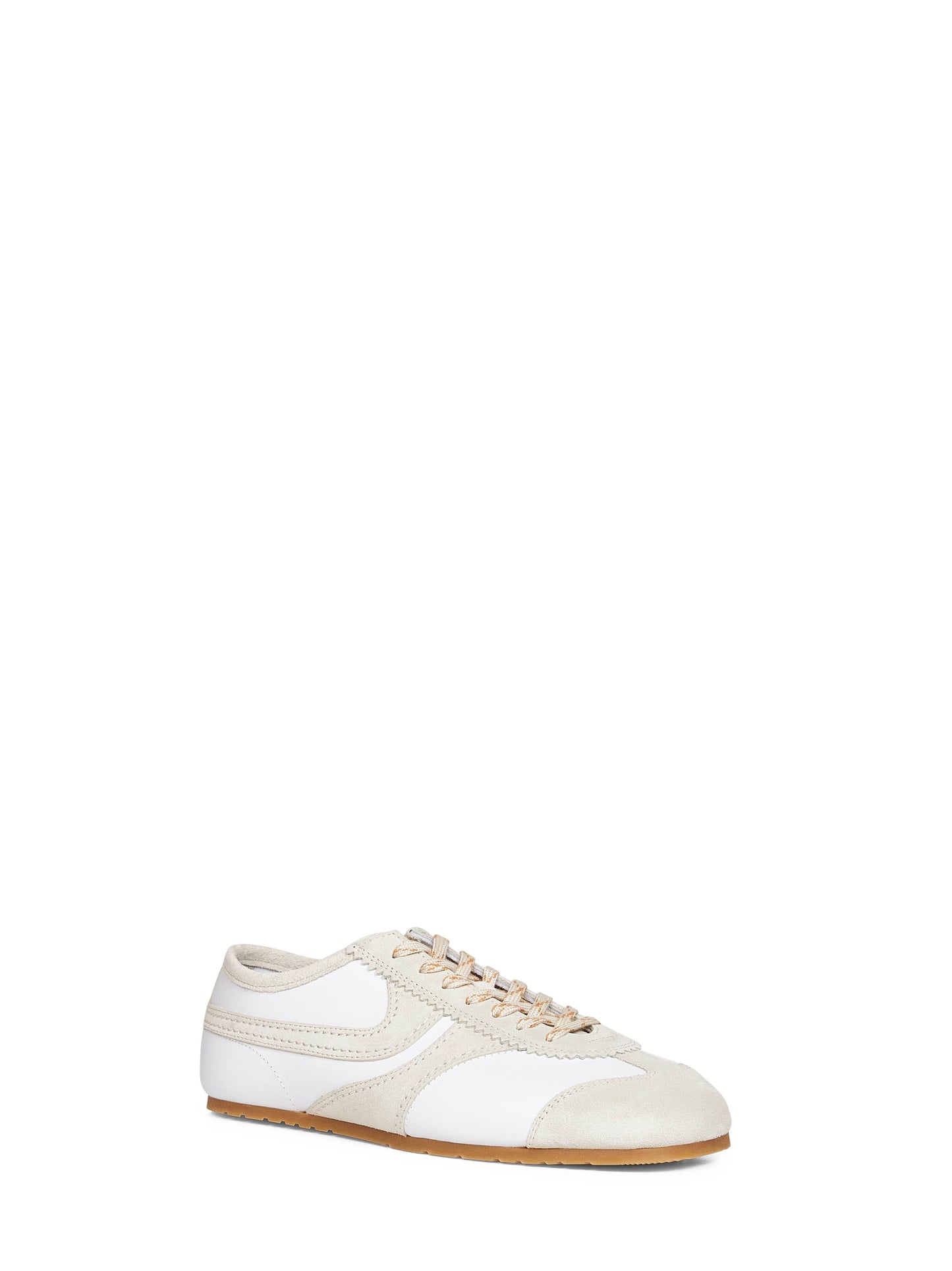 Dries Van Noten Men White Nappa Leather Sneakers With Suede Details DRIES VAN NOTEN