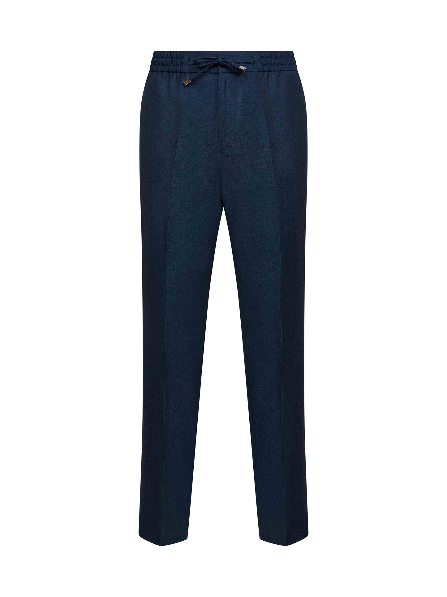 Etro Men Blue Wool And Linen Jogger Trousers ETRO