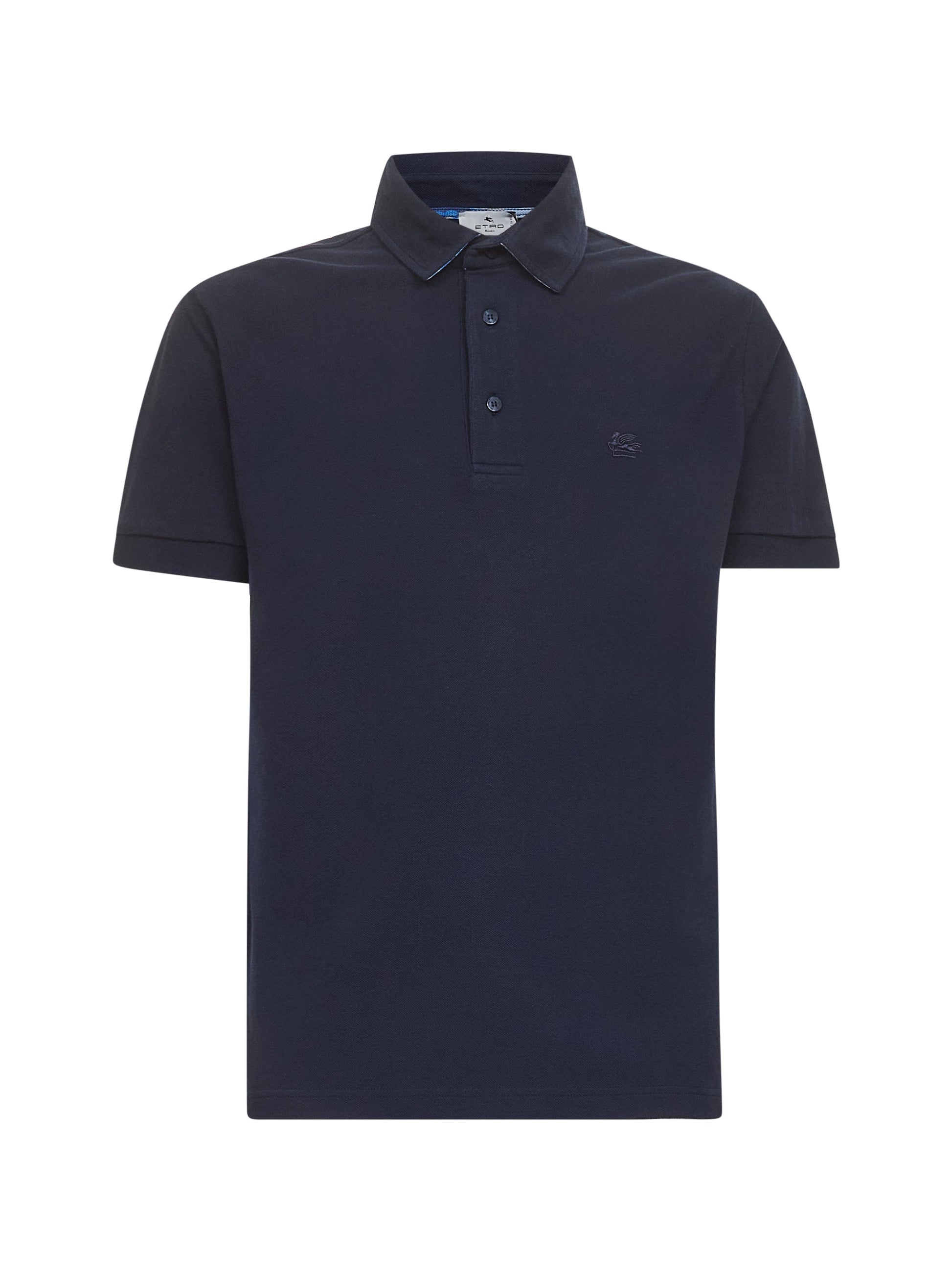 Etro Men Blue Cotton Piquet Polo Shirt ETRO