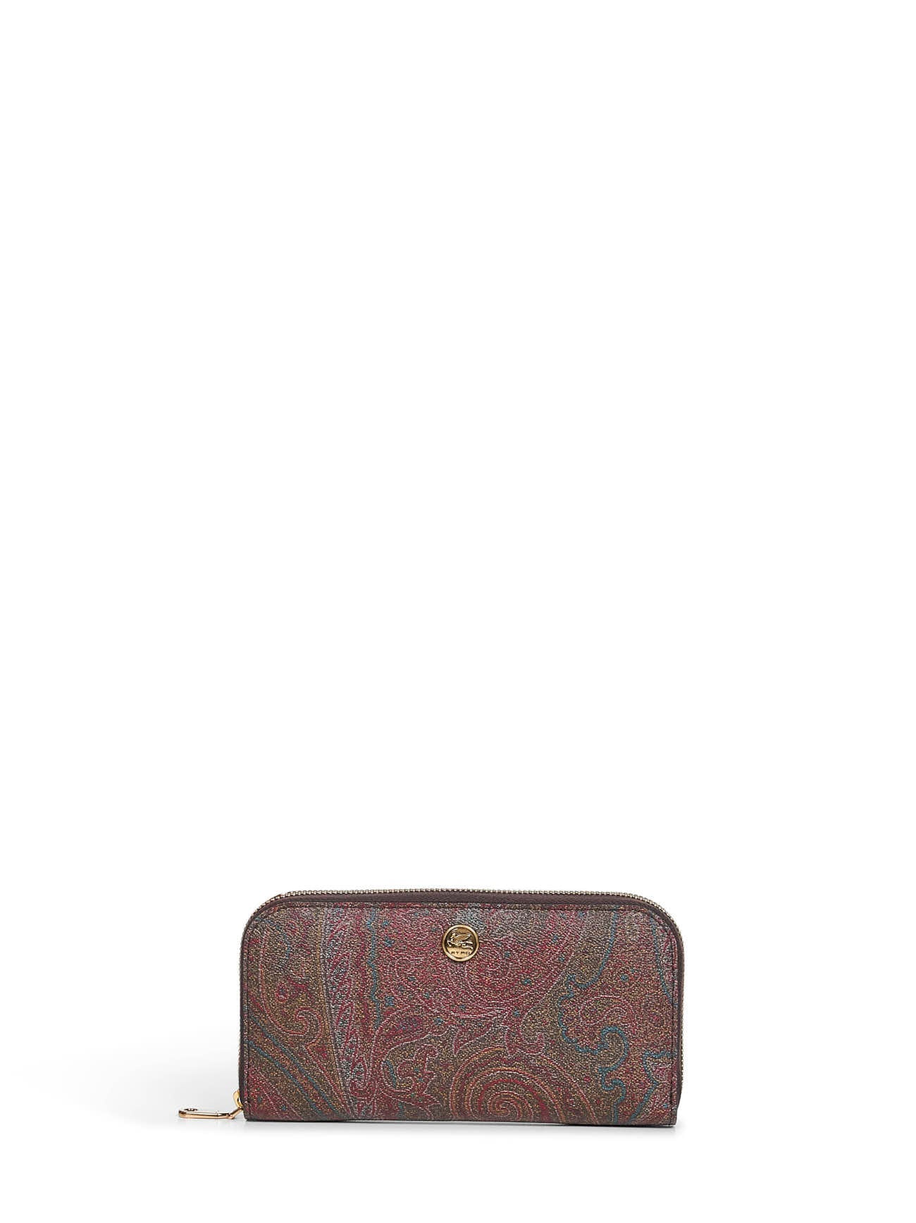 Etro Women Brown Arnica Zip-Around Wallet ETRO