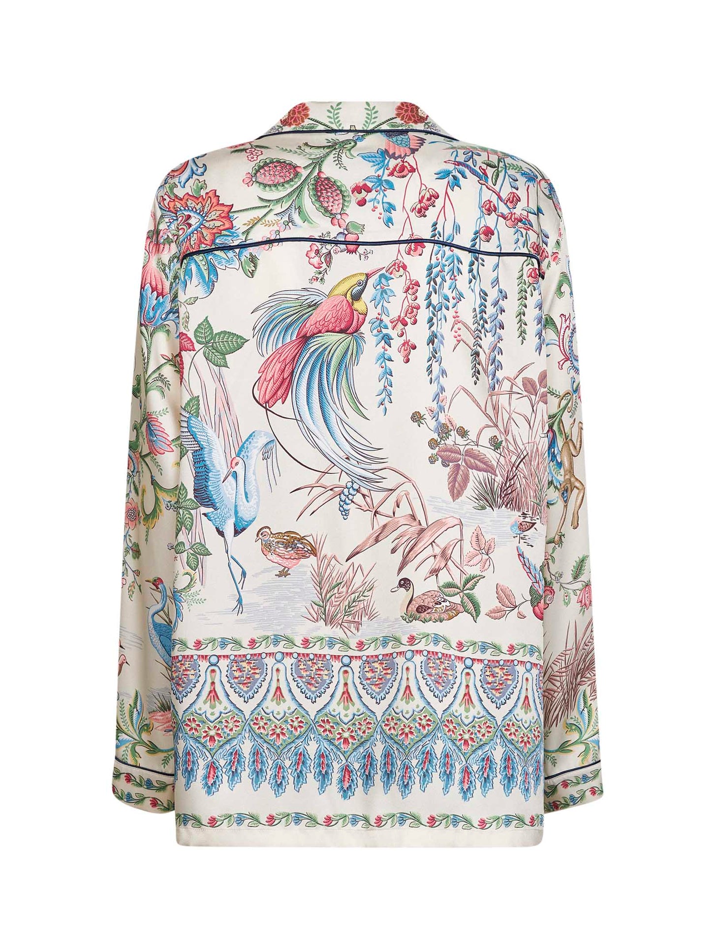 Etro Women Multicolore Flora And Fauna-Print Twill Shirt ETRO